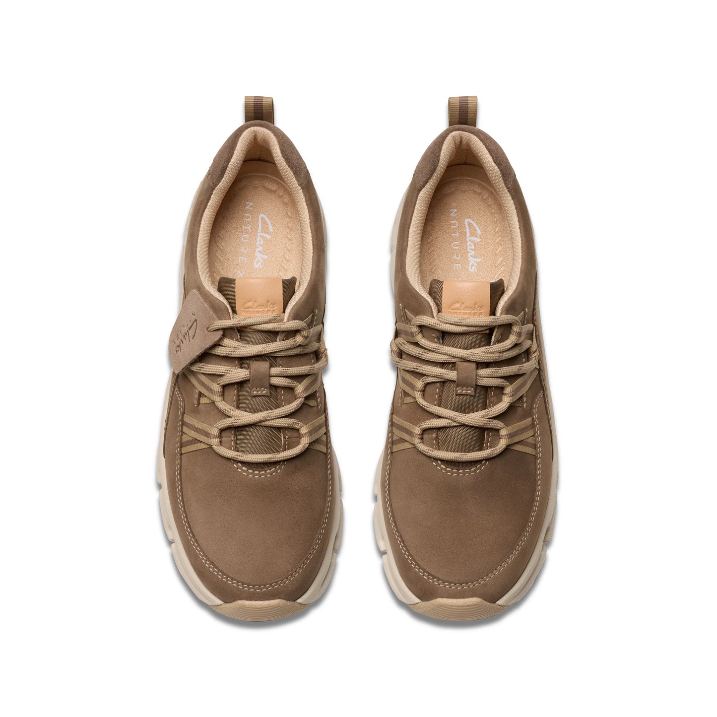 Sneakers De La Marca Clarks Para Mujer Modelo Naturex Tie Wp Pebble Combination En Color Beige