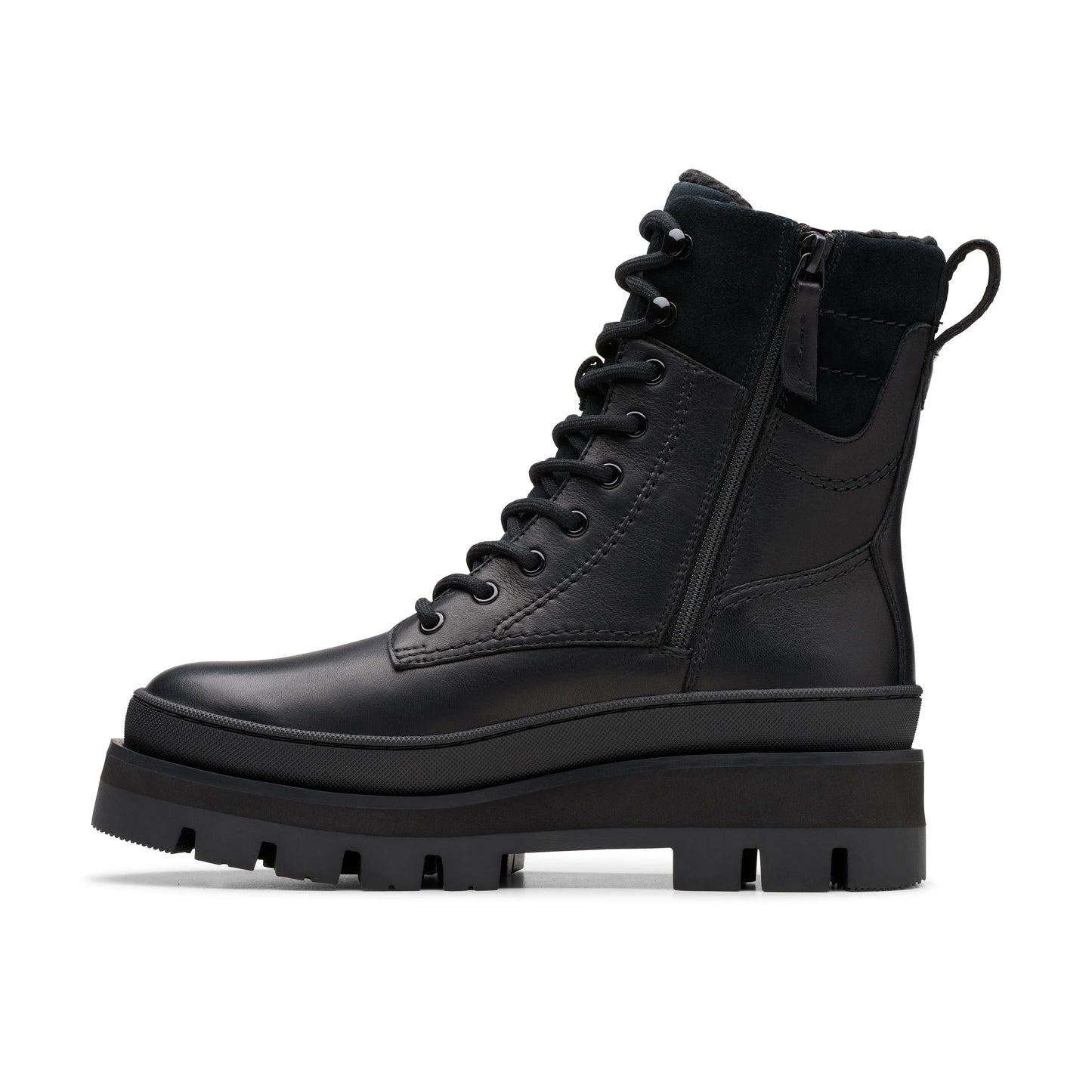 Botas De La Marca Clarks Para Mujer Modelo Orianna2 Hike Black Wlined Leather En Color Negro