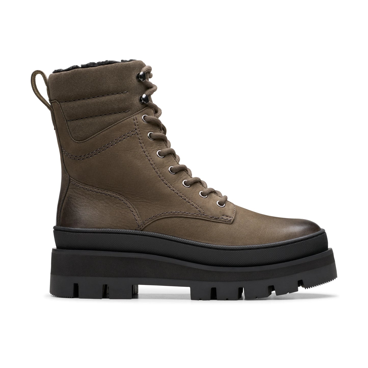 Botas De La Marca Clarks Para Mujer Modelo Orianna2 Hike Grey Wlined Nubuck En Color Gris