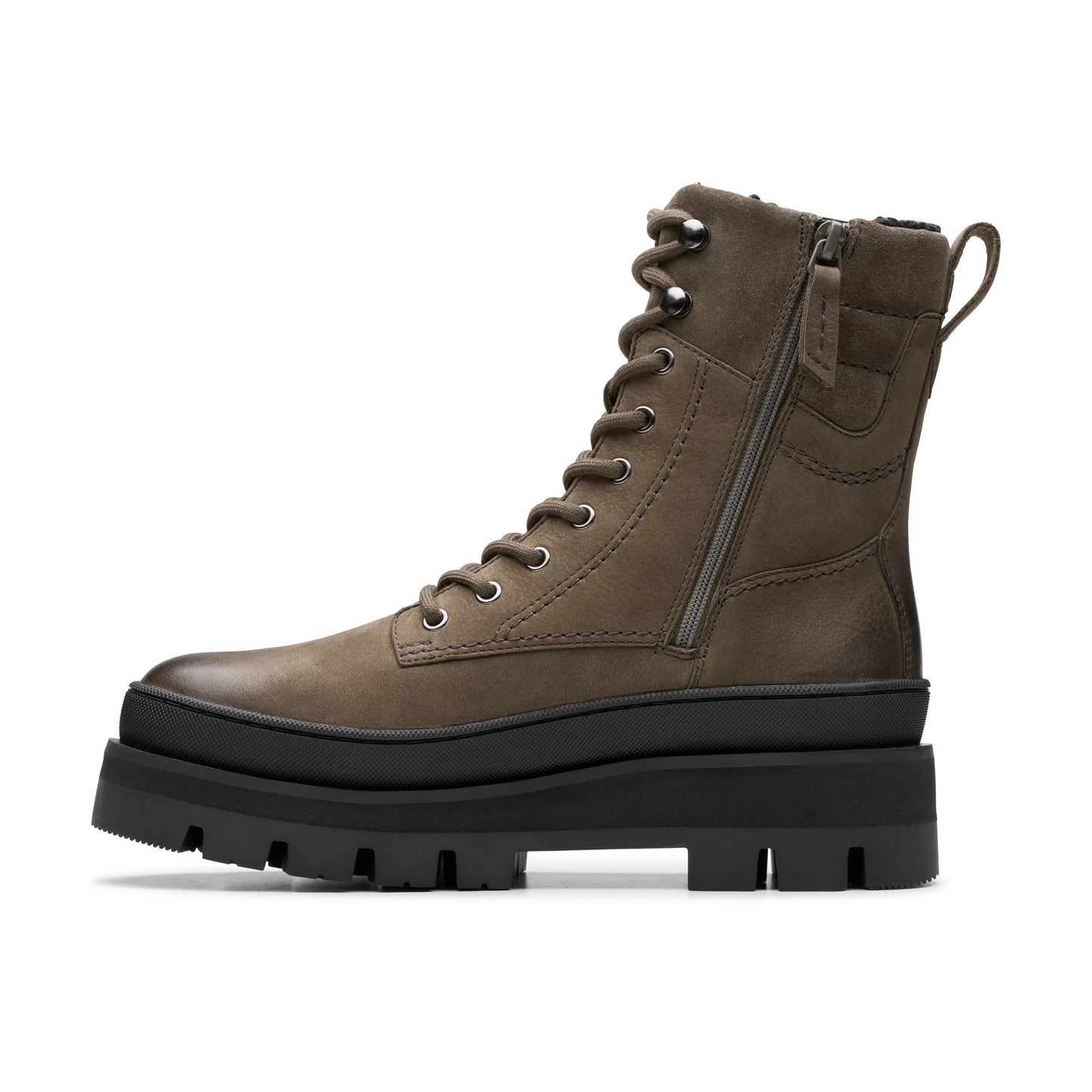 Botas De La Marca Clarks Para Mujer Modelo Orianna2 Hike Grey Wlined Nubuck En Color Gris