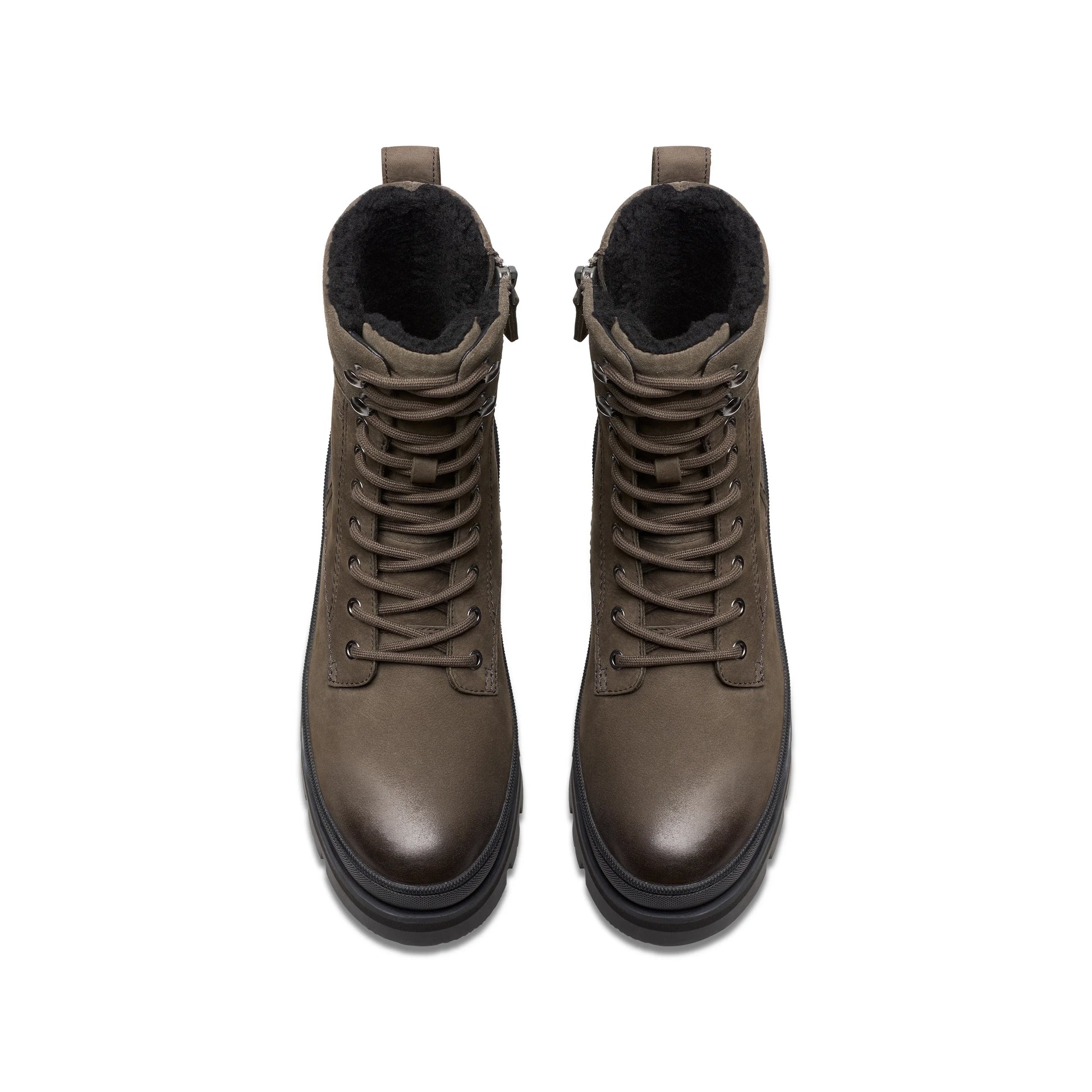 Bottes femme Clarks, Orianna2 Hike Grey, picot doublé.