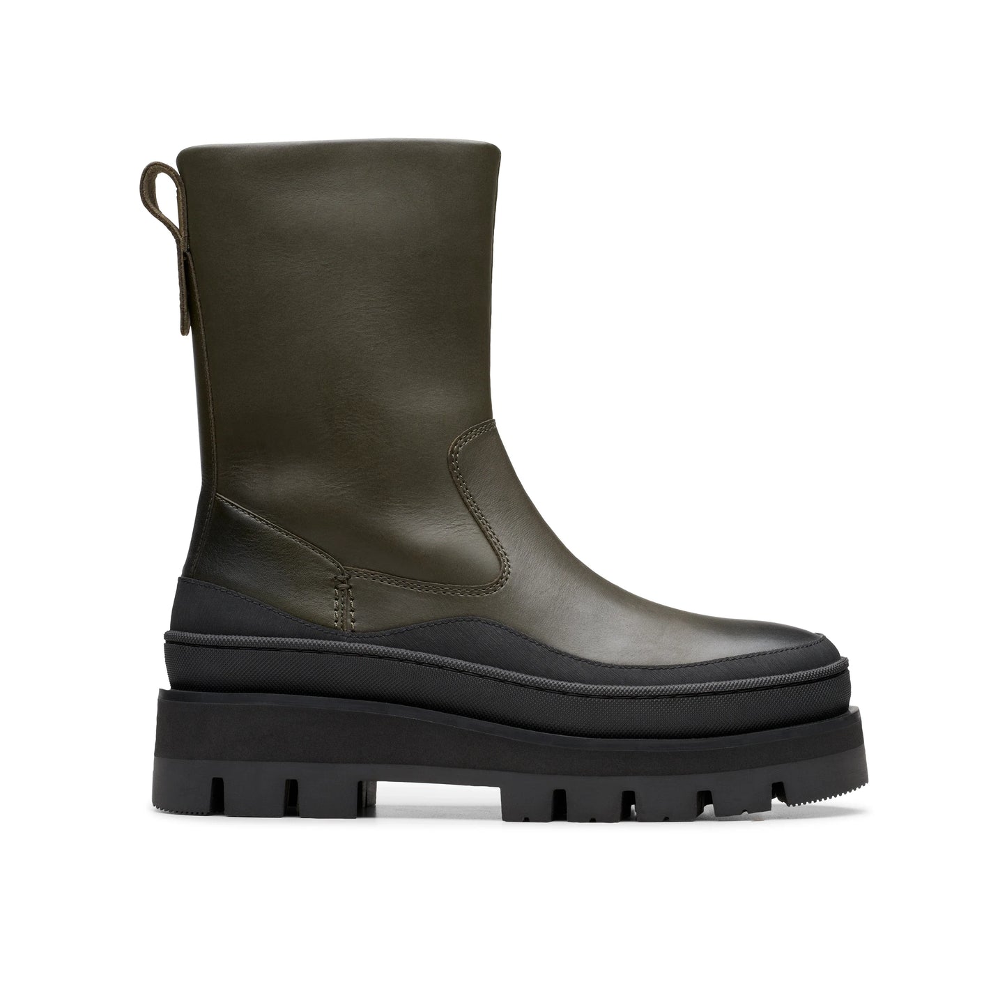 Botas De La Marca Clarks Para Mujer Modelo Orianna2 Rise Dark Green Leather En Color Verde