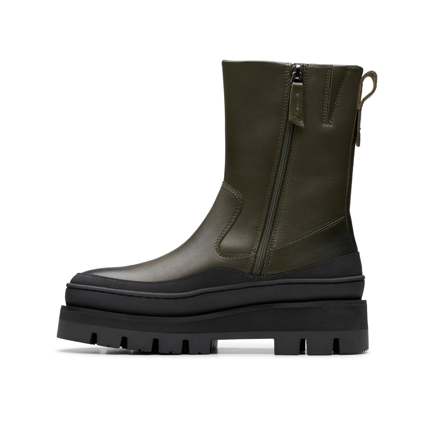 Botas De La Marca Clarks Para Mujer Modelo Orianna2 Rise Dark Green Leather En Color Verde