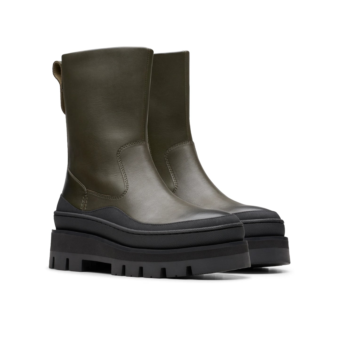 Botas De La Marca Clarks Para Mujer Modelo Orianna2 Rise Dark Green Leather En Color Verde