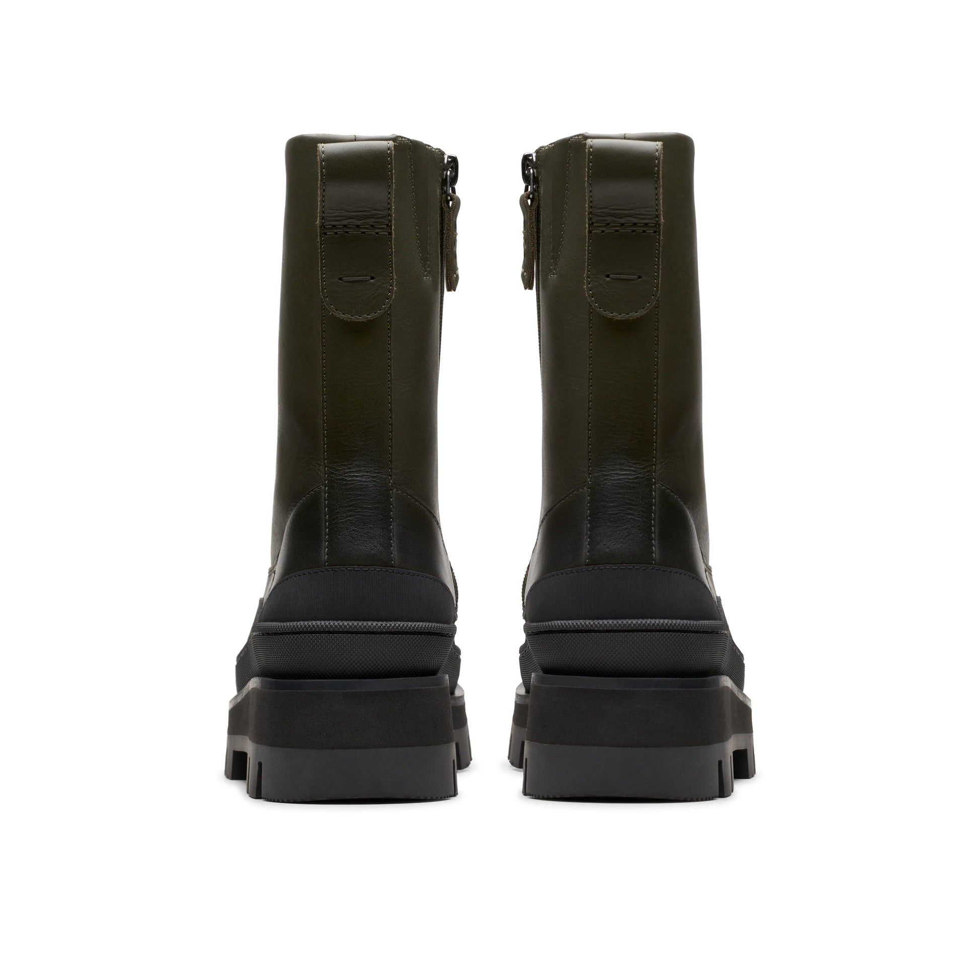 Чоботи жіночі Clarks, модель Orianna2 Rise Dark Green, зеленого кольору.