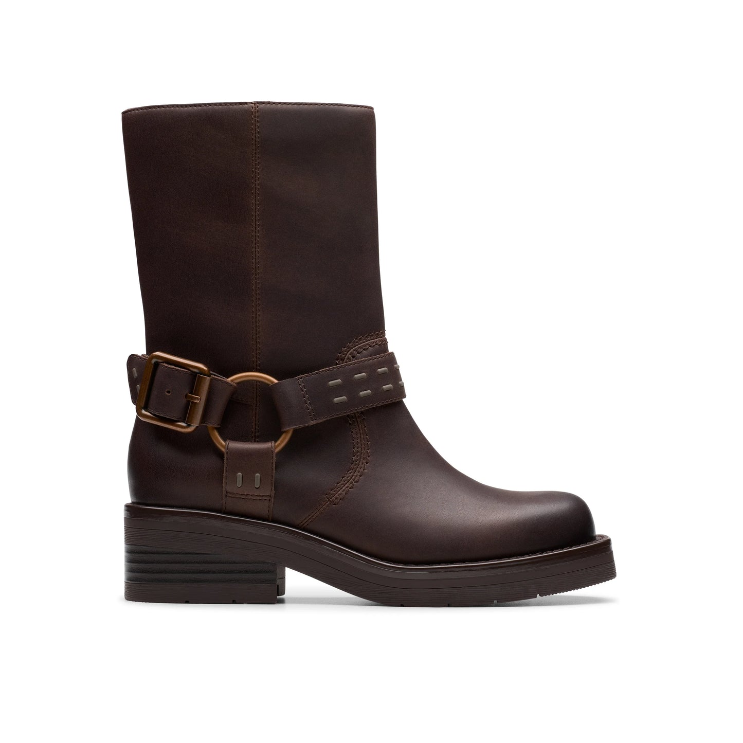 Botas De La Marca Clarks Para Mujer Modelo Rebelle Up Walnut Leather En Color Marrón