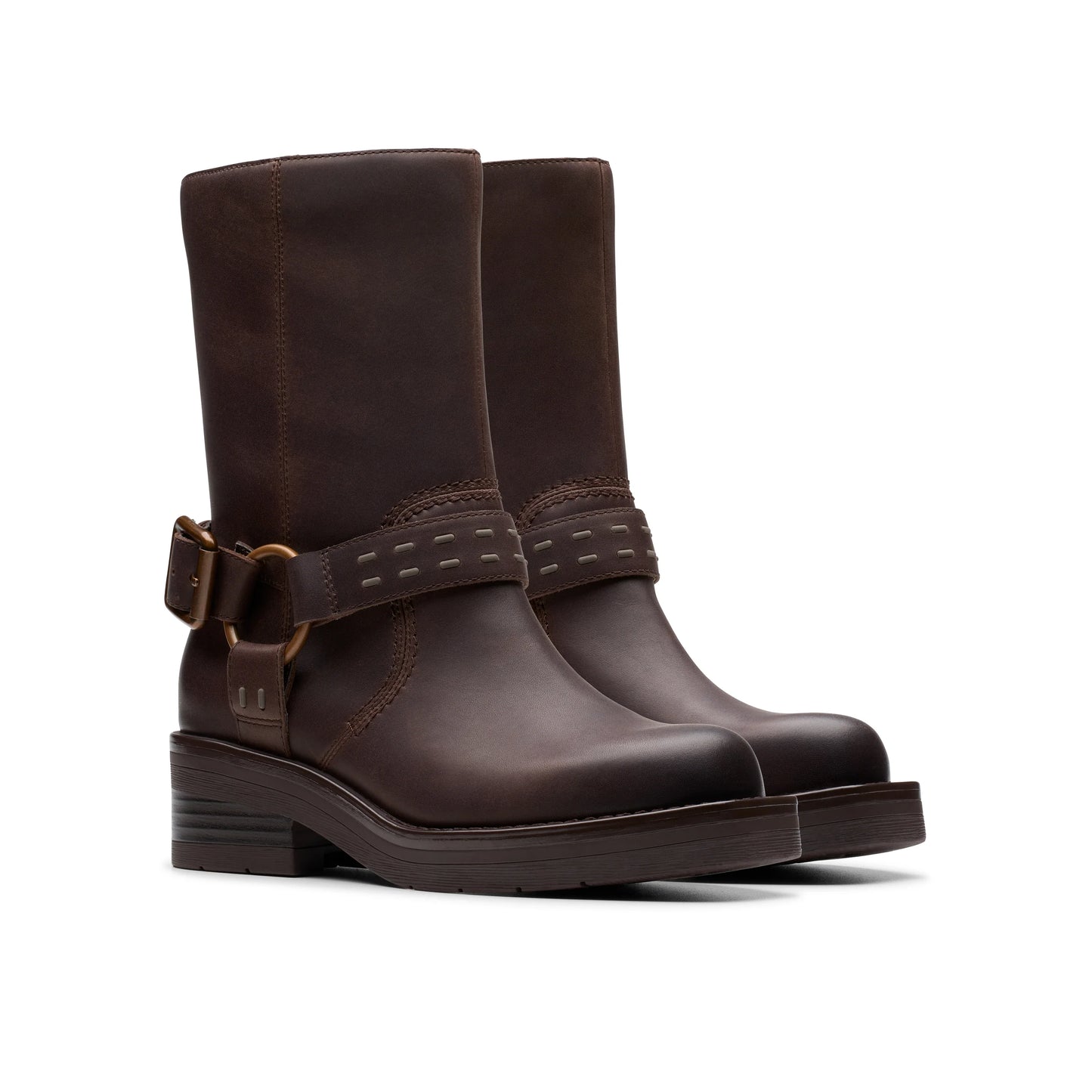 Botas De La Marca Clarks Para Mujer Modelo Rebelle Up Walnut Leather En Color Marrón