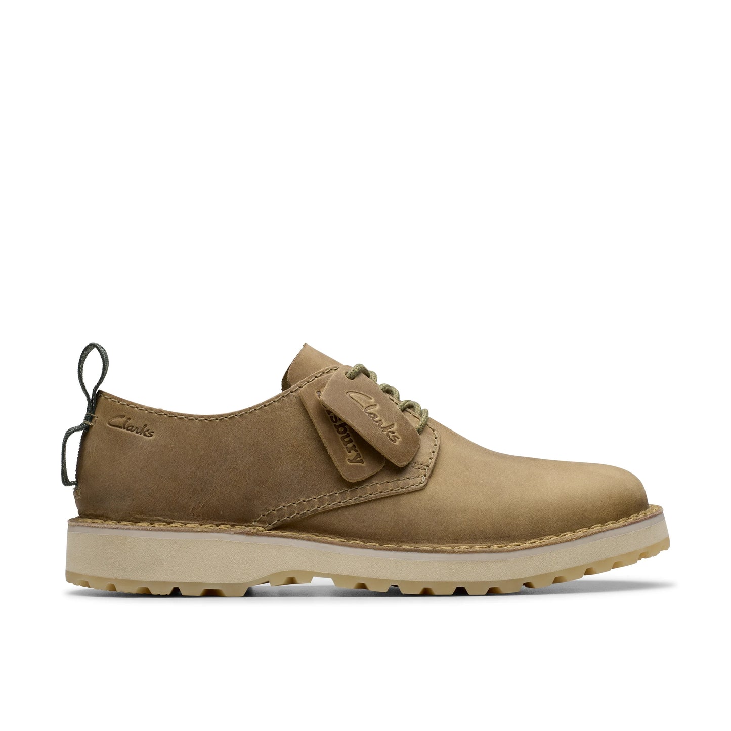 Zapatos Casual De La Marca Clarks Para Hombre Modelo Solsbury Lace Dark Sand Leather En Color Beige