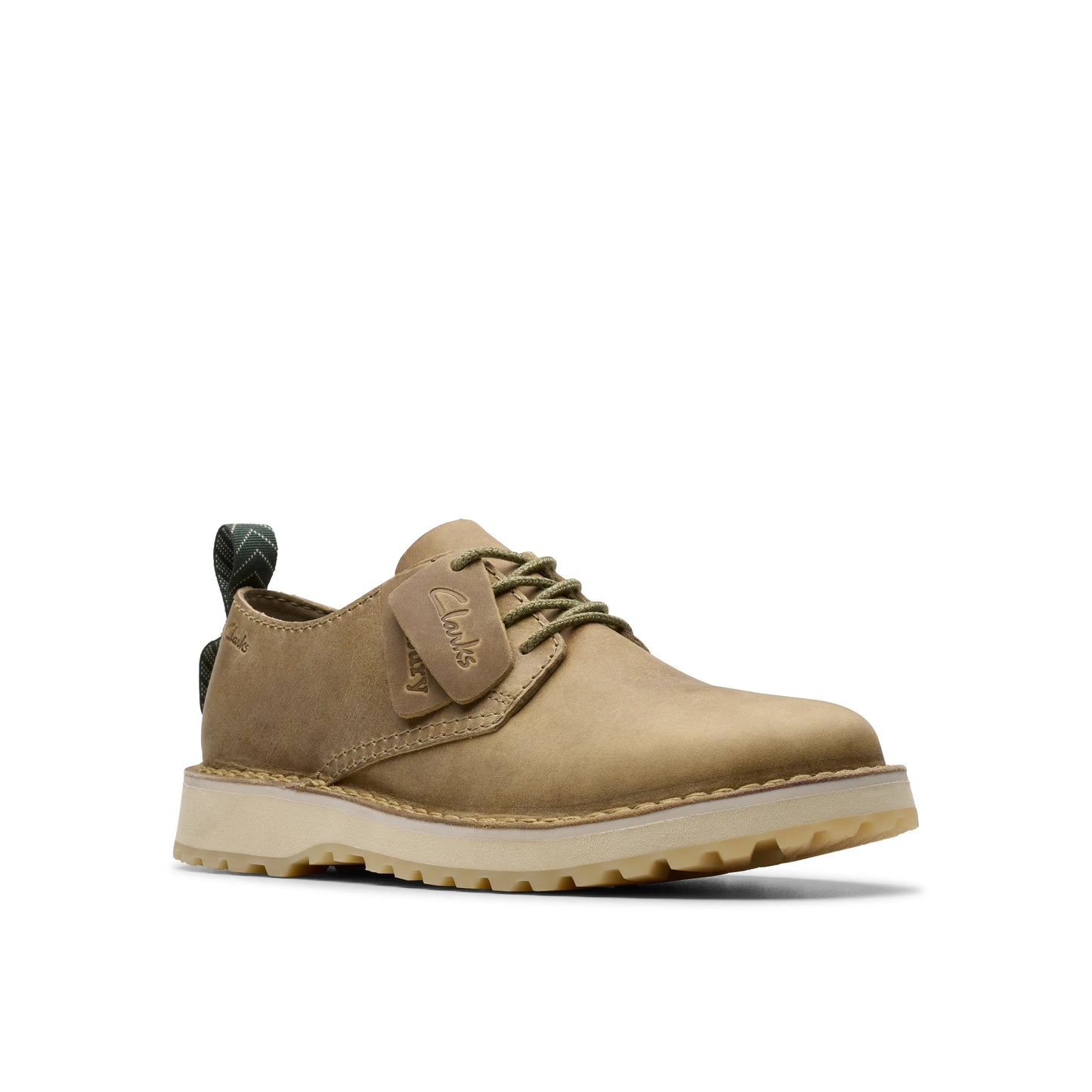 Zapatos Casual De La Marca Clarks Para Hombre Modelo Solsbury Lace Dark Sand Leather En Color Beige