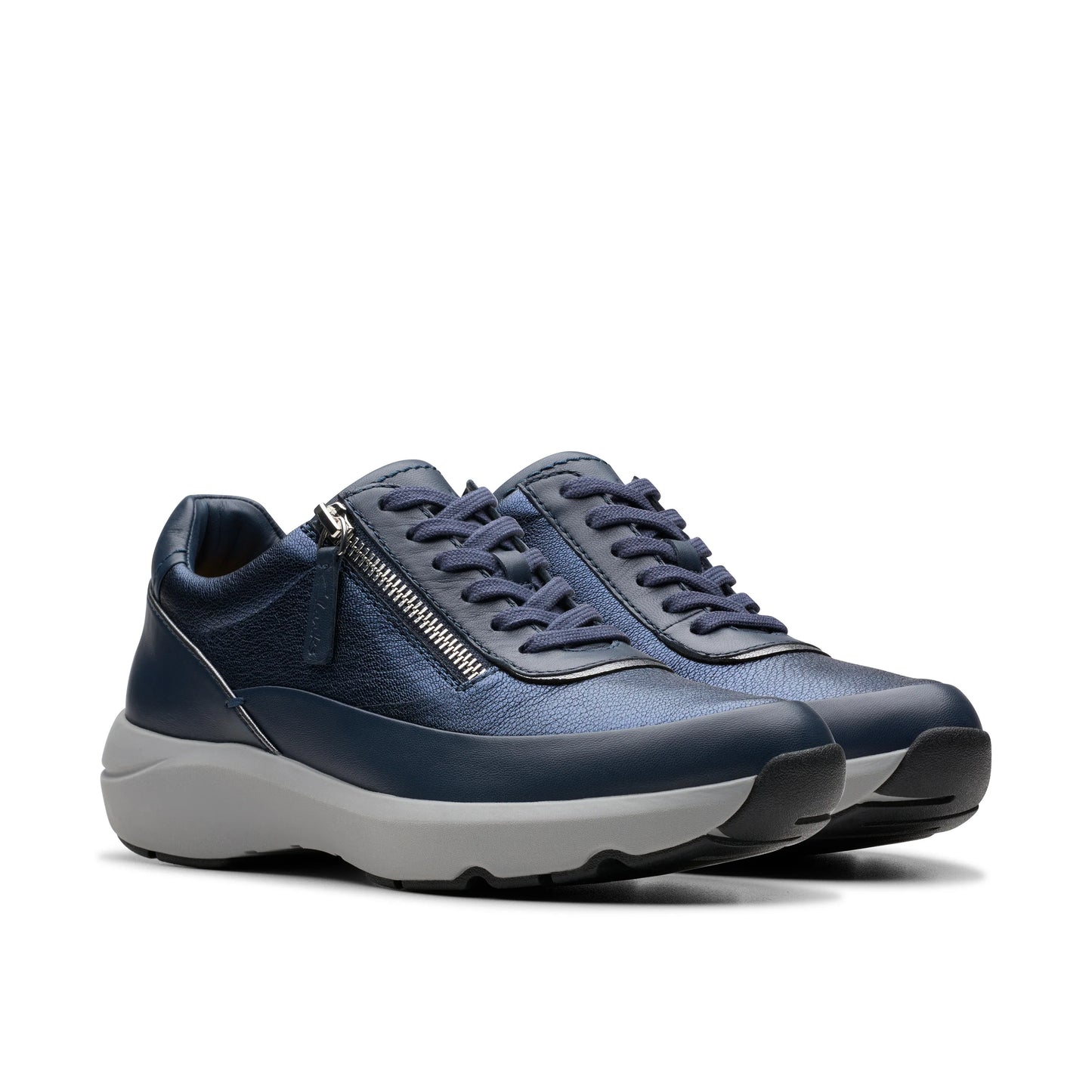 Sneakers De La Marca Clarks Para Mujer Modelo Tivoli Zip Navy Combination En Color Azul