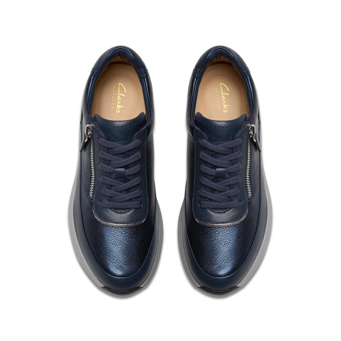 Sneakers De La Marca Clarks Para Mujer Modelo Tivoli Zip Navy Combination En Color Azul