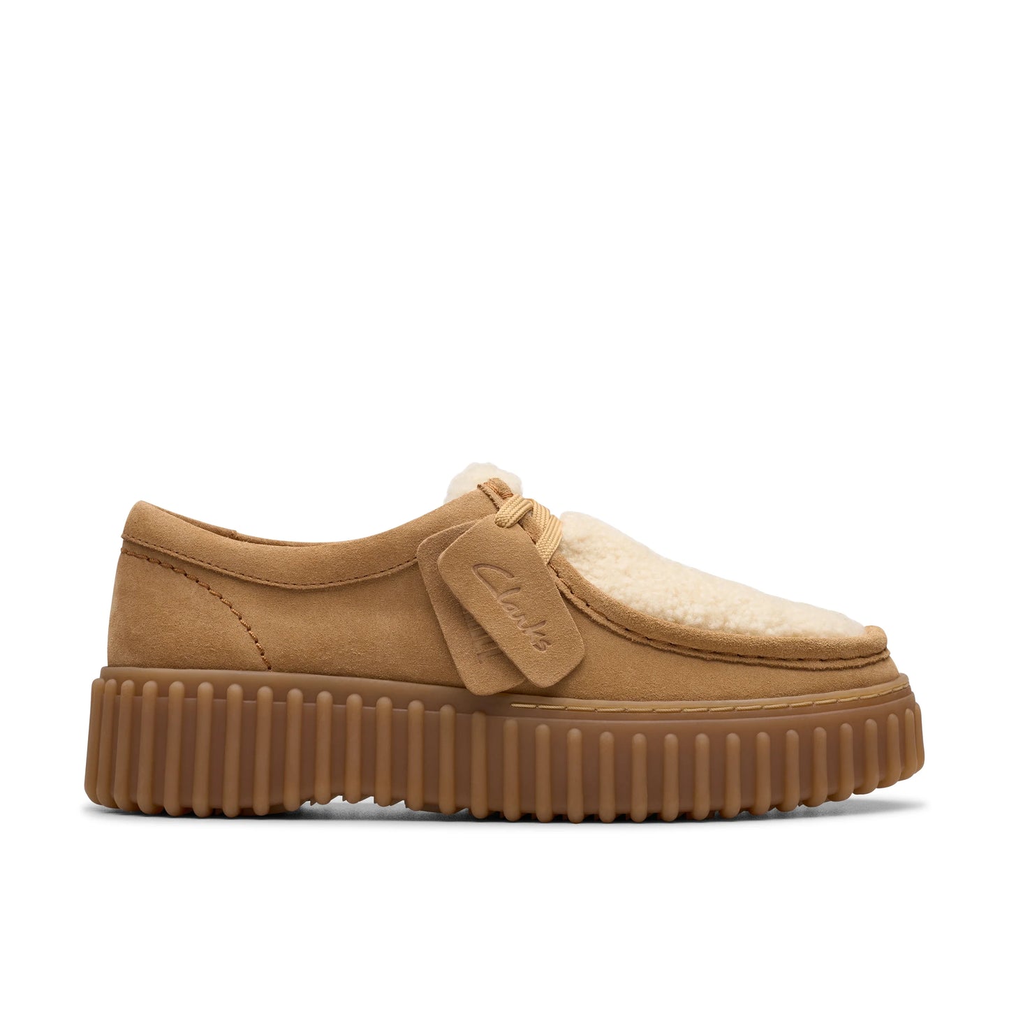 Wallabee De La Marca Clarks Para Mujer Modelo Torhill Bee Light Sand Interest En Color Beige