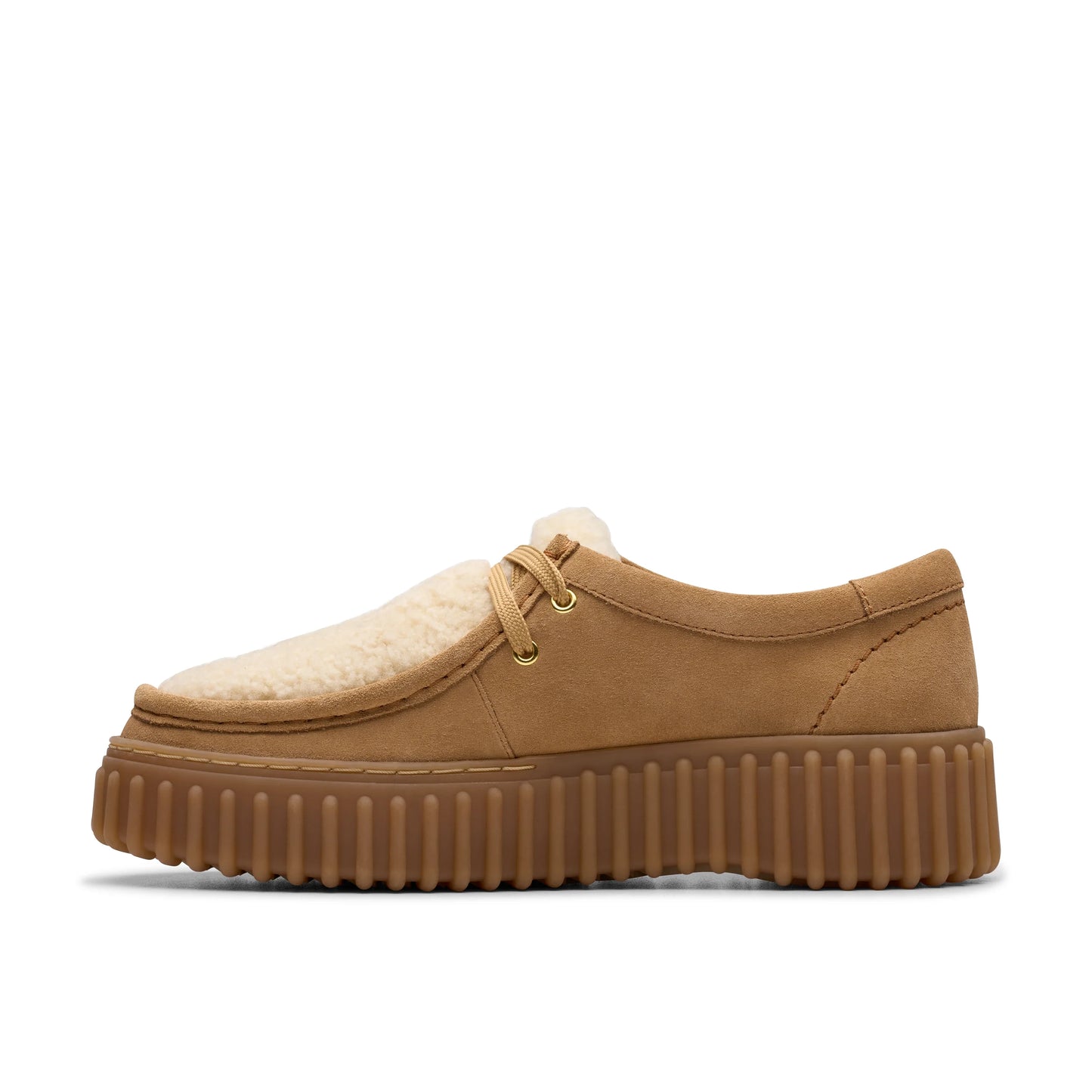 Wallabee De La Marca Clarks Para Mujer Modelo Torhill Bee Light Sand Interest En Color Beige