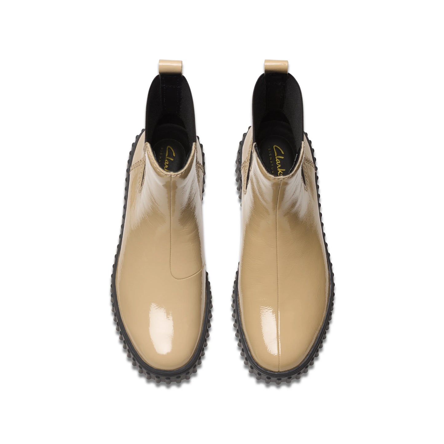 Botas De La Marca Clarks Para Mujer Modelo Torhill Maple Beige Patent En Color Beige