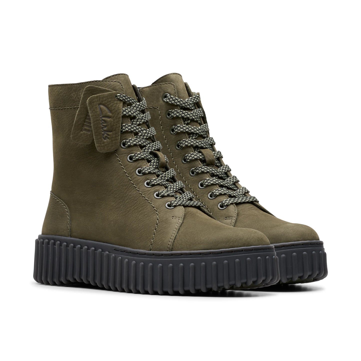 Botas De La Marca Clarks Para Mujer Modelo Torhill Rise Dark Green Nubuck En Color Green