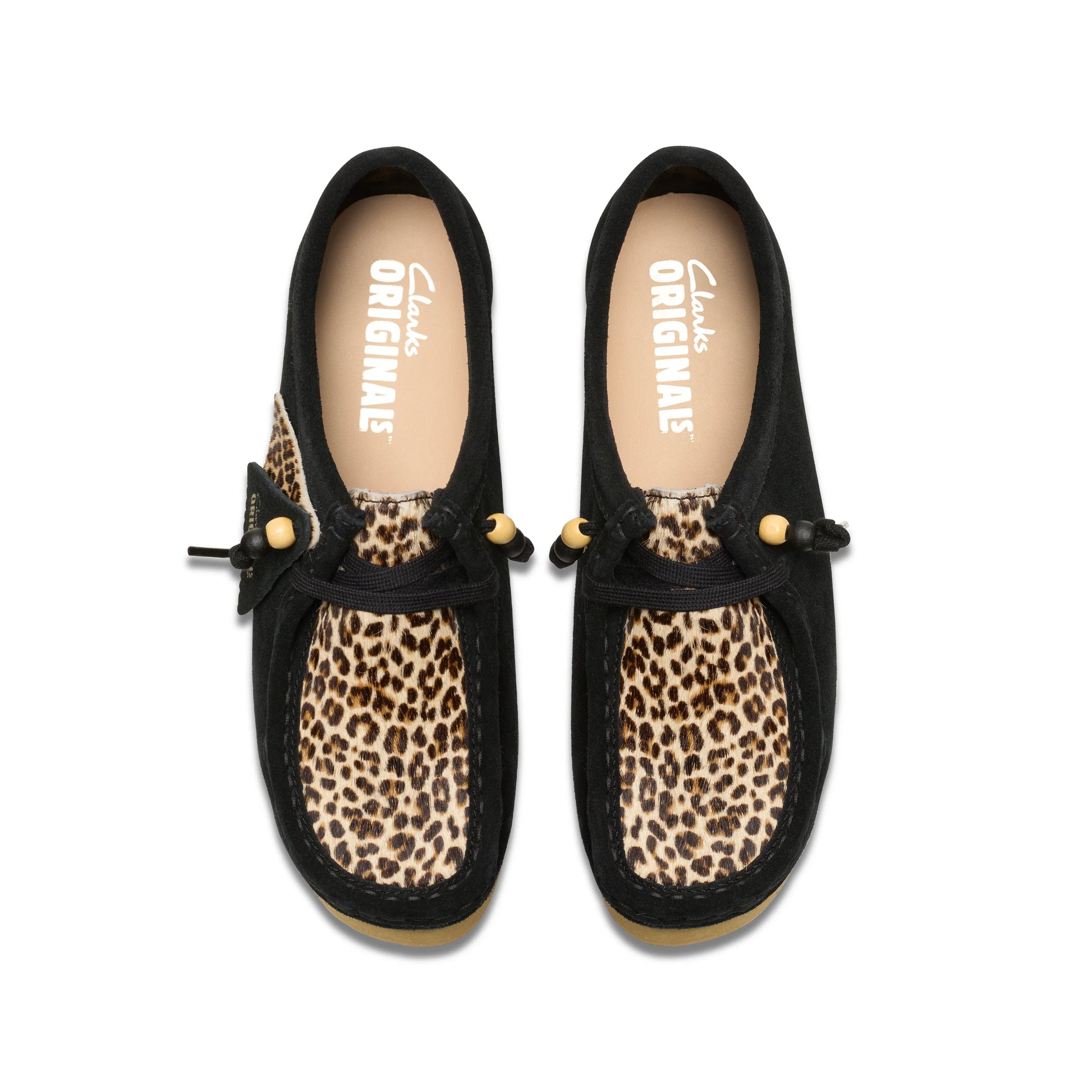 Scarpe casual da donna del marchio Clarks, modello Wallacraft Bee Leopard Print Comb, colore giallo.