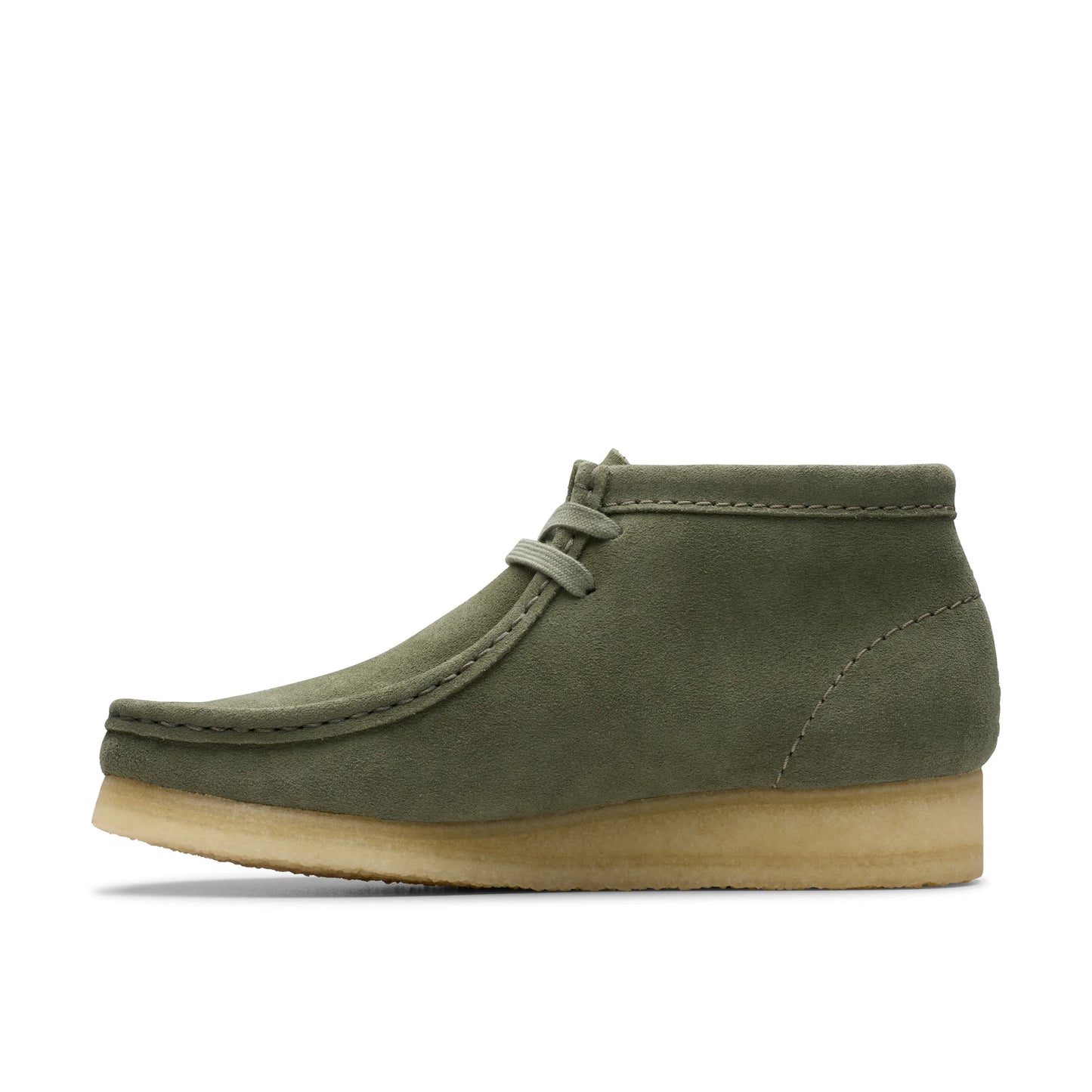 Botas De La Marca Clarks Para Mujer Modelo Wallabee Boot Khaki/Green Suede En Color Caqui
