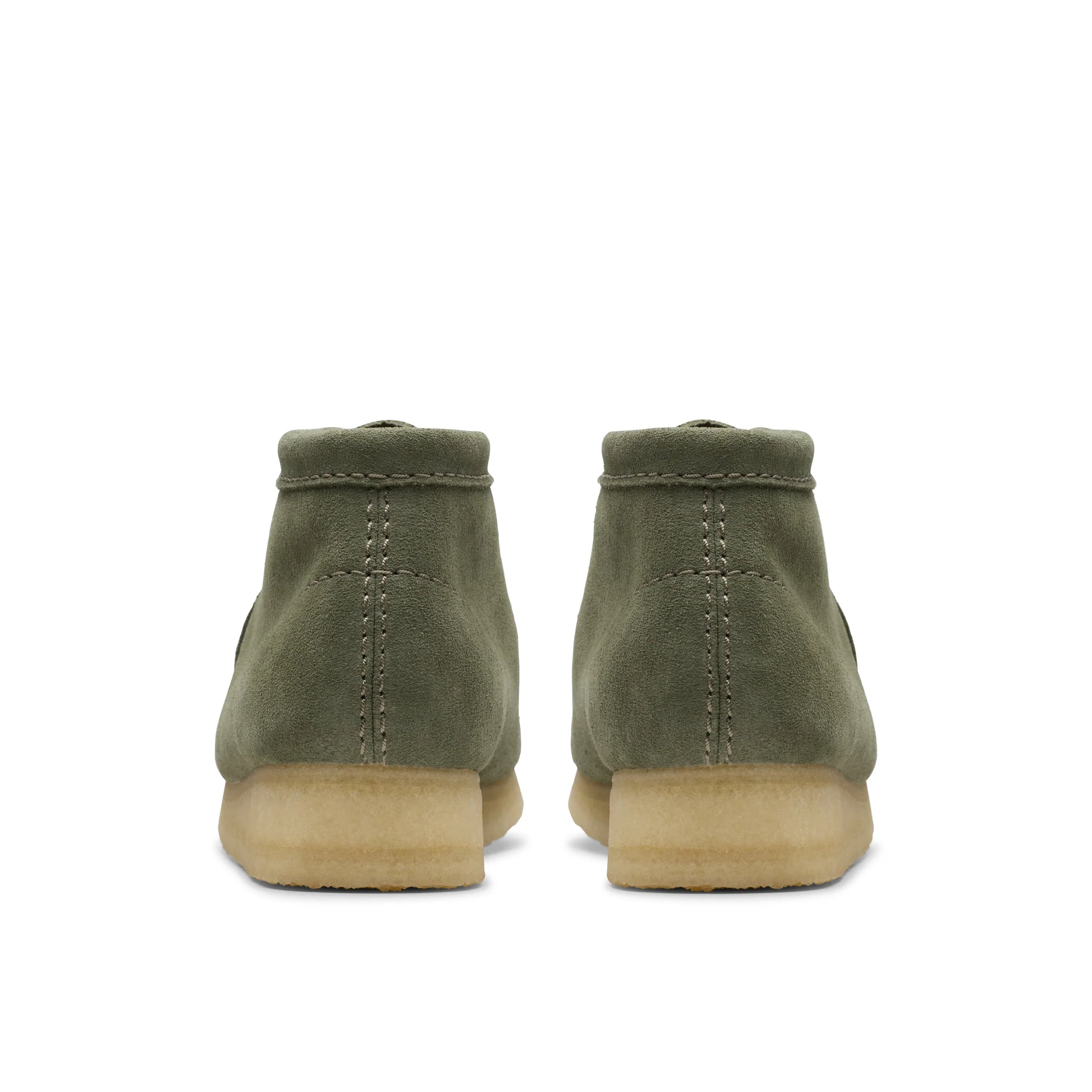 Жіночі чоботи Clarks Wallabee Boot кольору хакі/зелений.