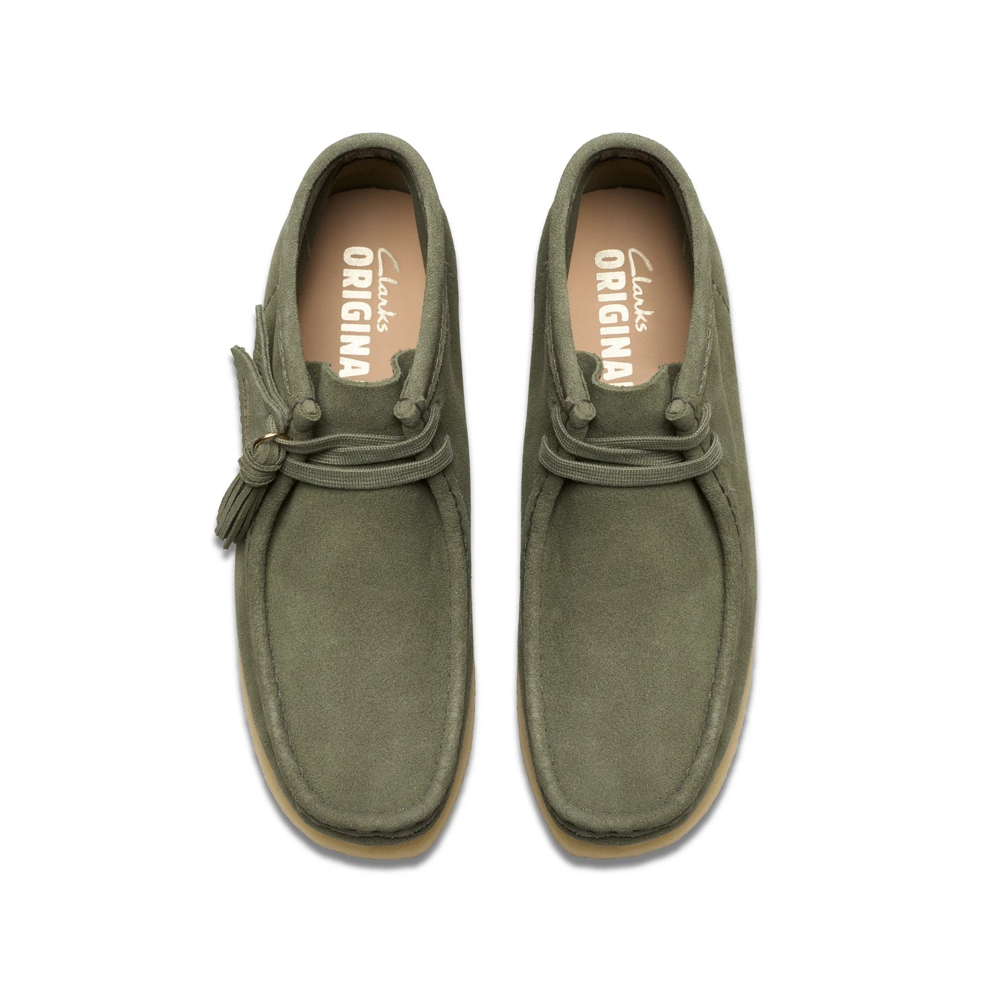 Botas De La Marca Clarks Para Mujer Modelo Wallabee Boot Khaki/Green Suede En Color Caqui