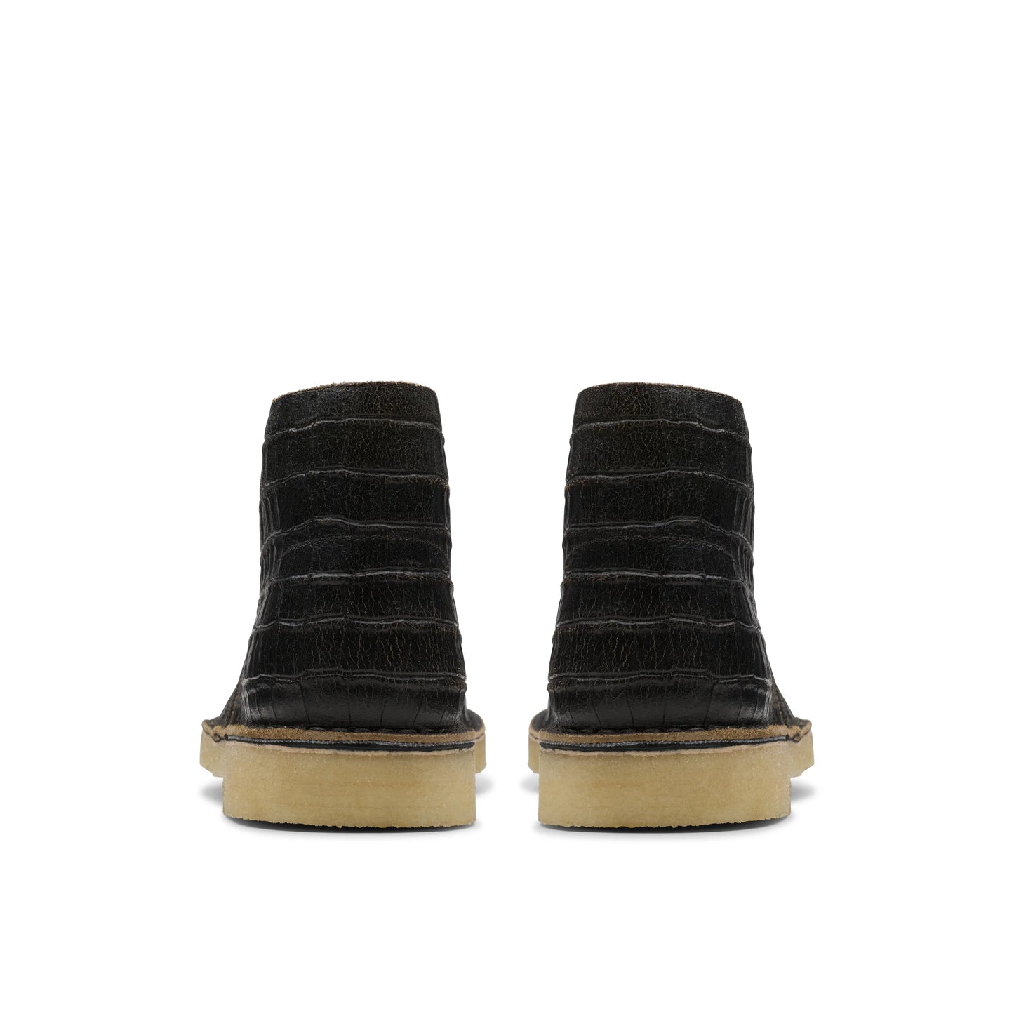 Botas De La Marca Clarks Para Hombre Modelo Desert Boot Black Croc Distress En Color Negro