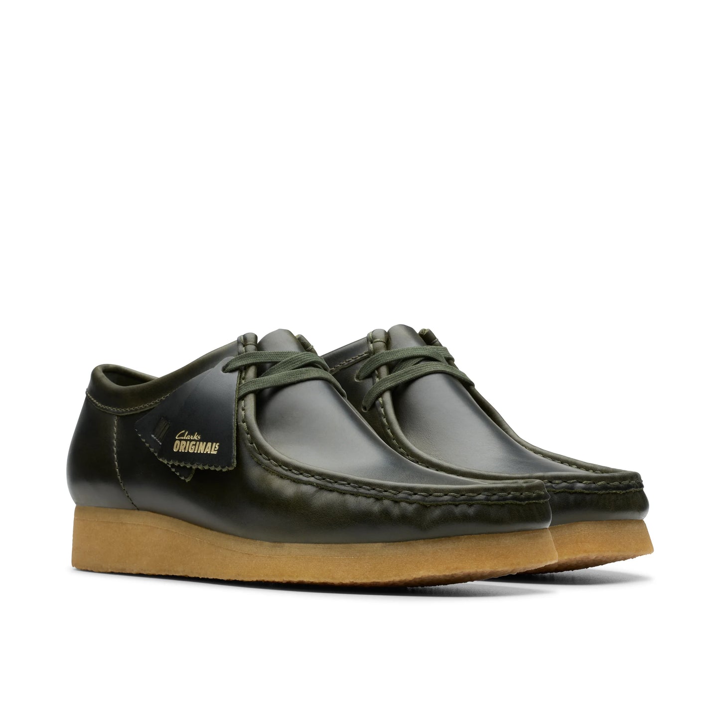 Zapatos Casual De La Marca Clarks Para Hombre Modelo Wallabee Forest Green Leather En Color Verde
