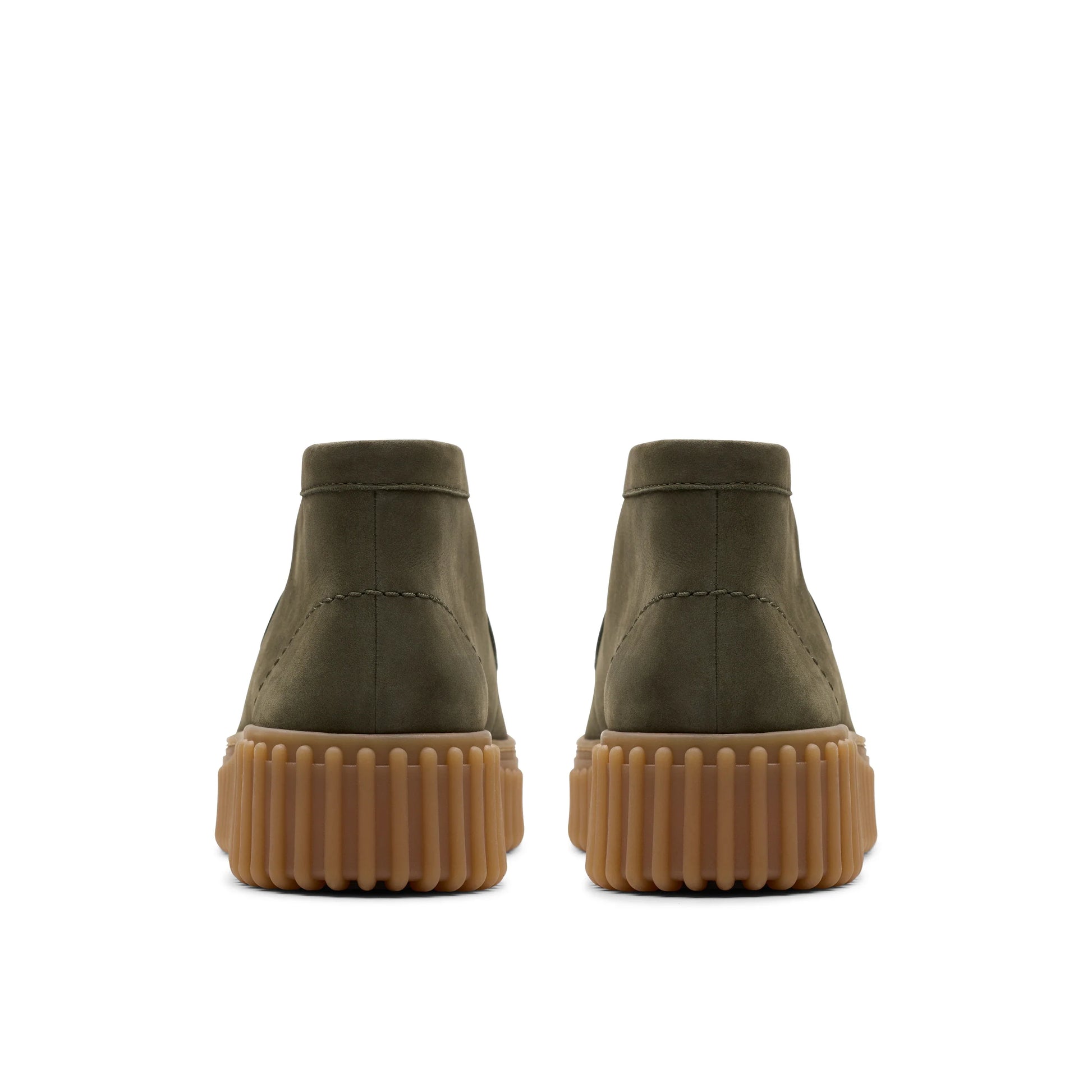 Clarks 品牌的女士靴子,Torhill Moss Dark Green Nub 款,绿色。