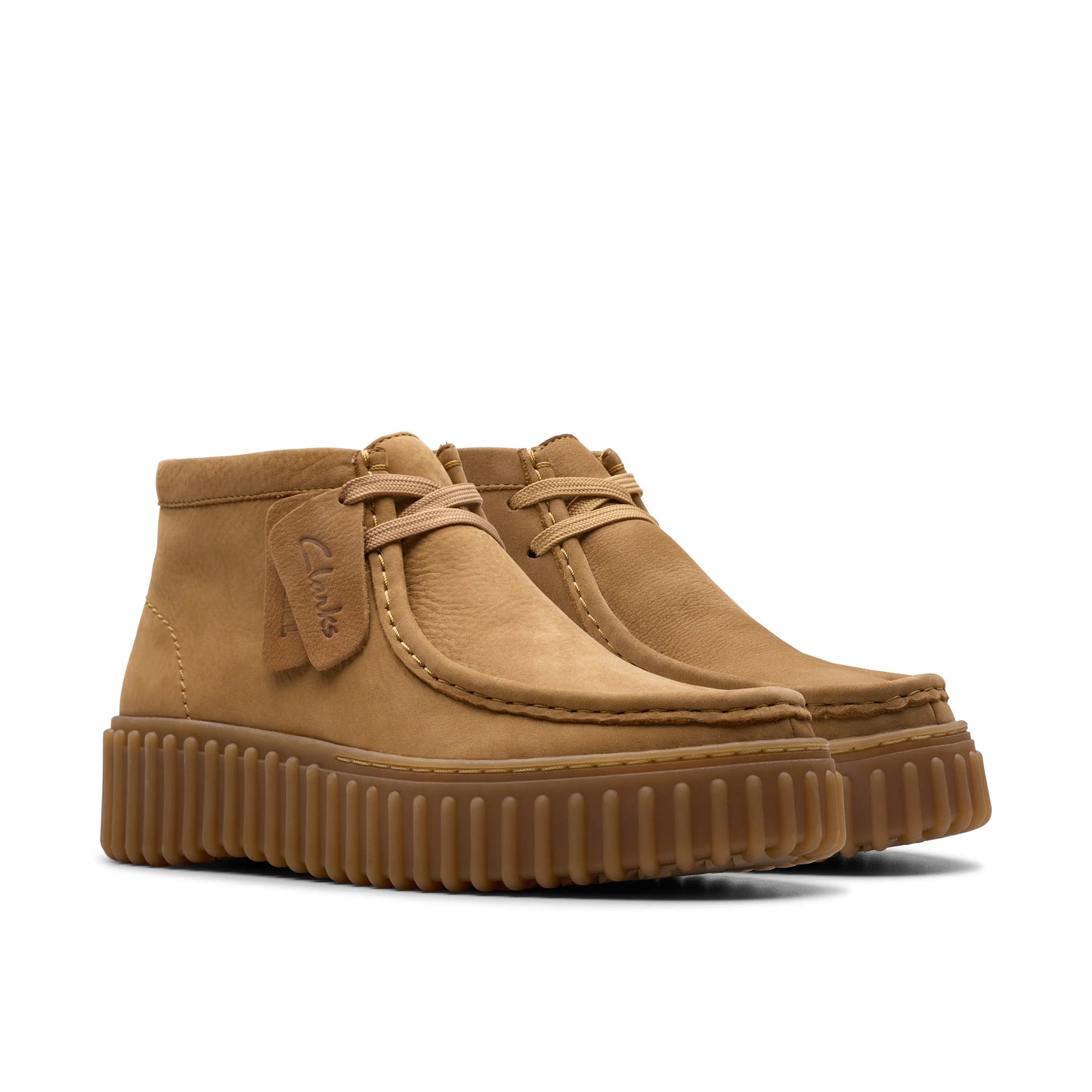 Botines De La Marca Clarks Para Mujer Modelo Torhill Moss Light Tan Nubuck En Color Beige