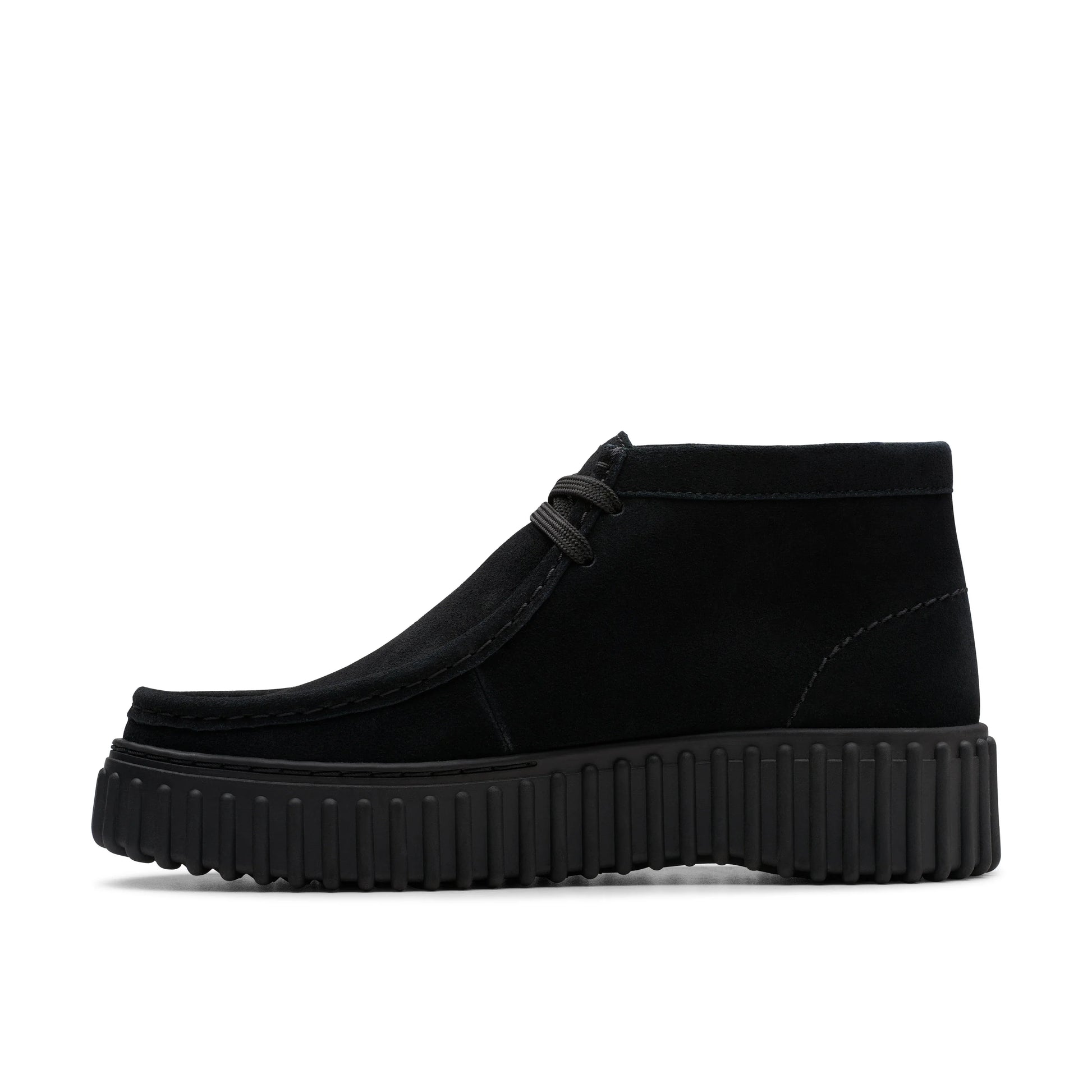 Bottes pour femme de la marque Clarks, modèle Torhill Moss Black SDE en noir.