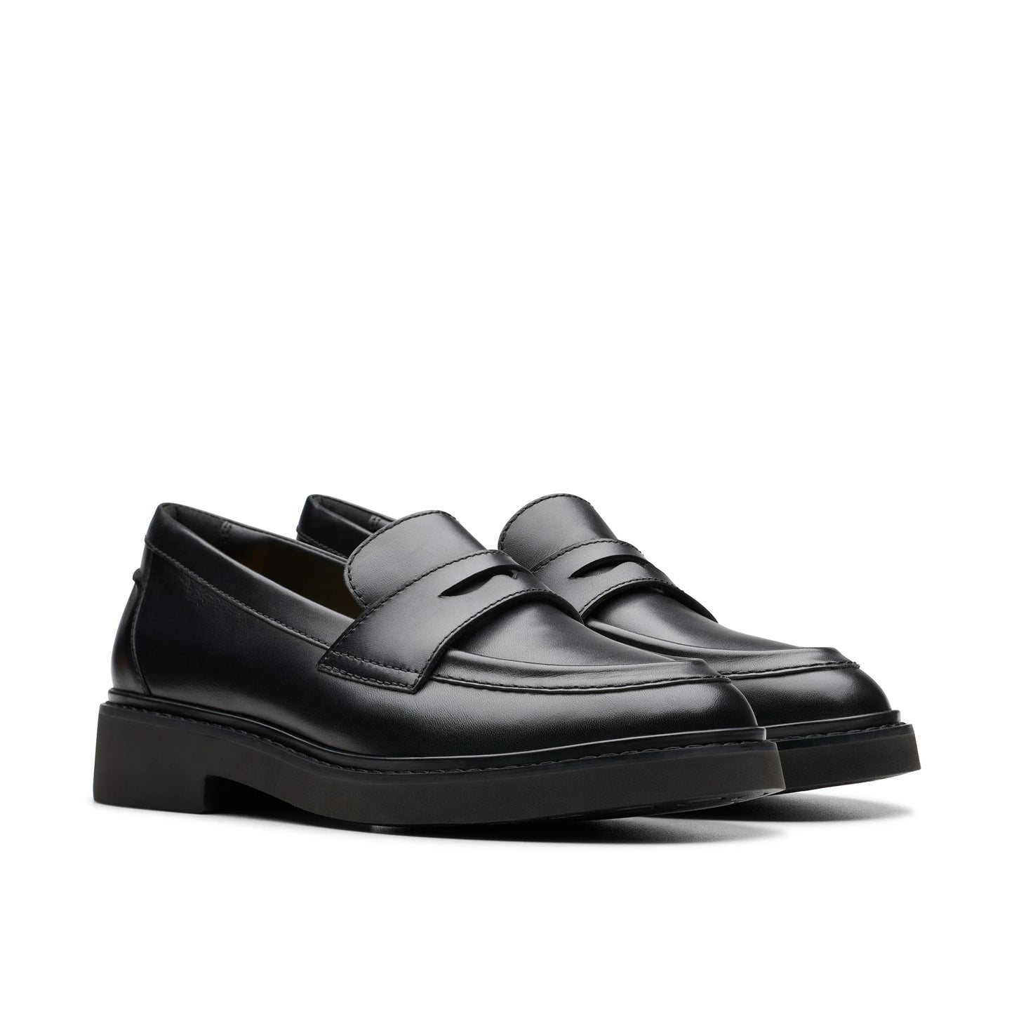 Mocasines De La Marca Clarks Para Mujer Modelo Splend Edge Black Leather En Color Negro