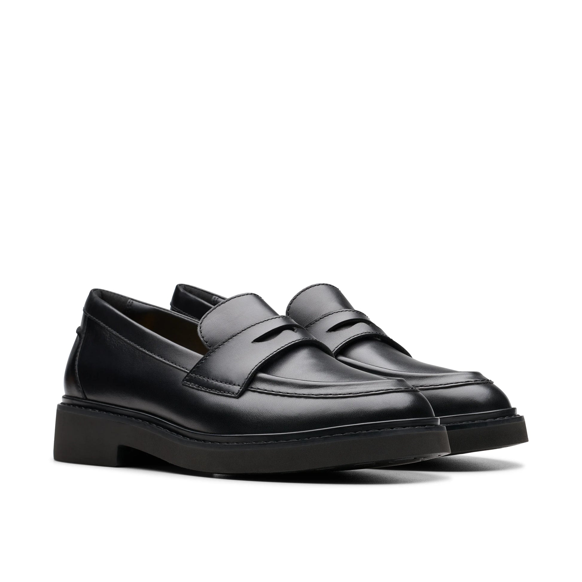 Chaussures décontractées Clarks Splend Edge en cuir noir pour femme