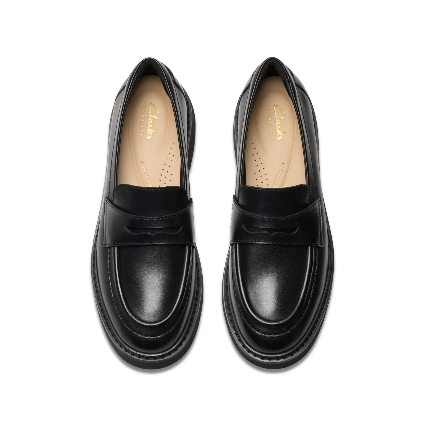 Mocasines De La Marca Clarks Para Mujer Modelo Splend Edge Black Leather En Color Negro