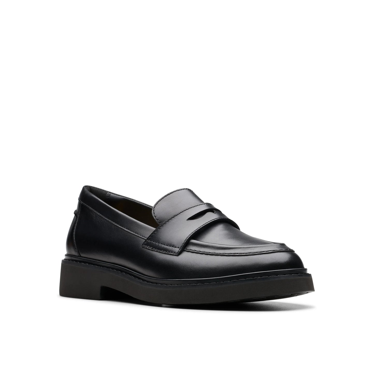 Mocasines De La Marca Clarks Para Mujer Modelo Splend Edge Black Leather En Color Negro