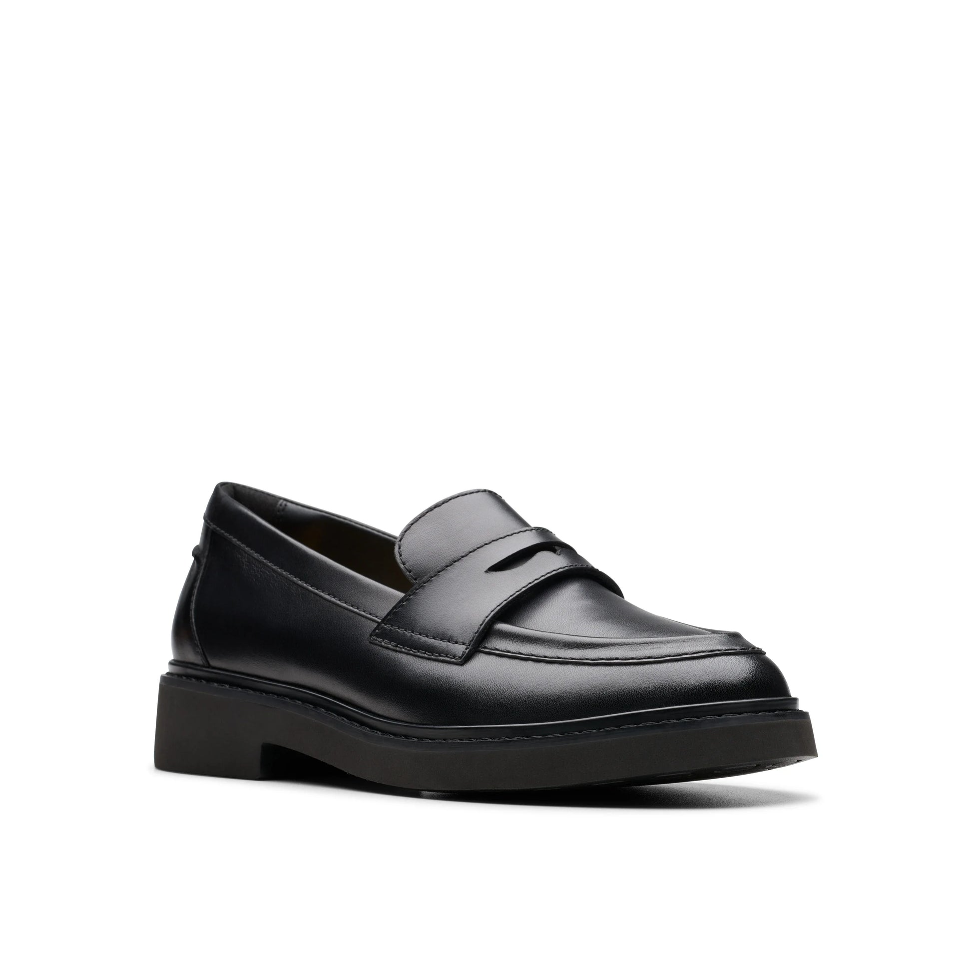 Chaussures décontractées Clarks Splend Edge en cuir noir pour femme