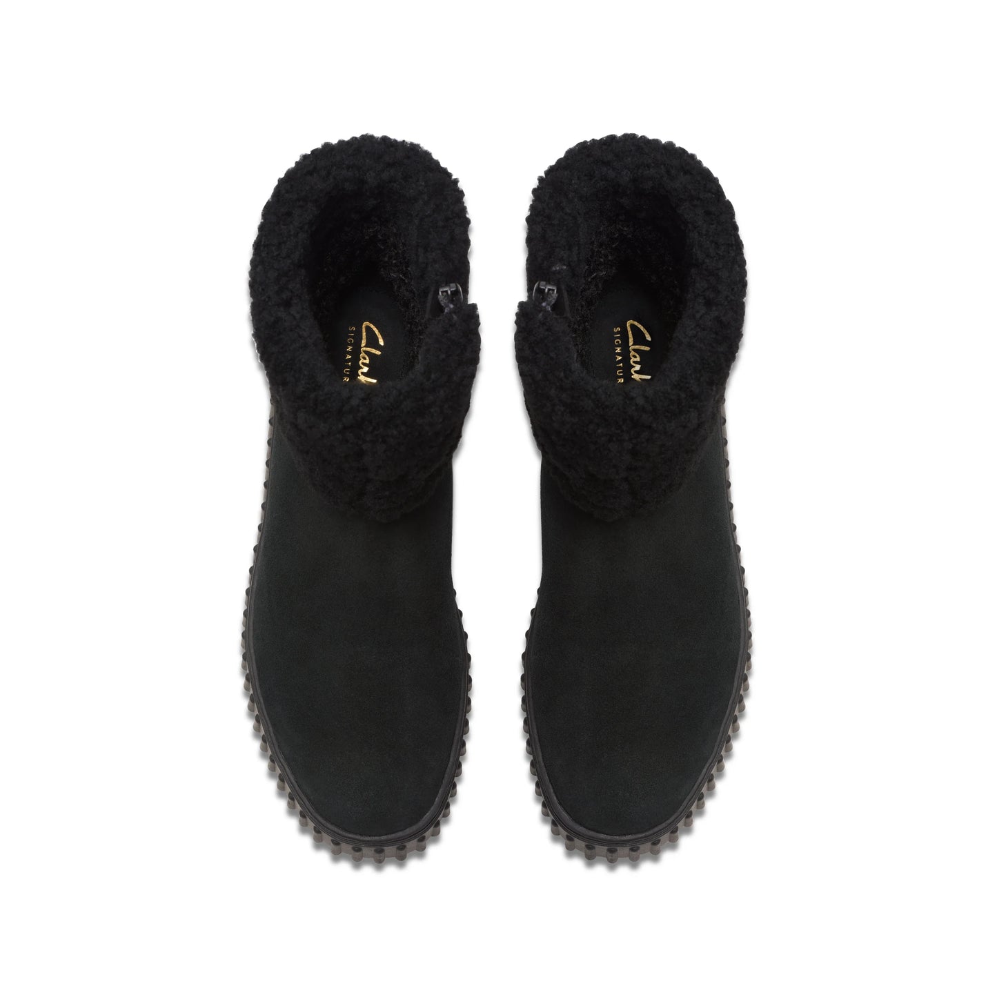 Botas De La Marca Clarks Para Mujer Modelo Torhill Turn Black Wlined Suede En Color Negro
