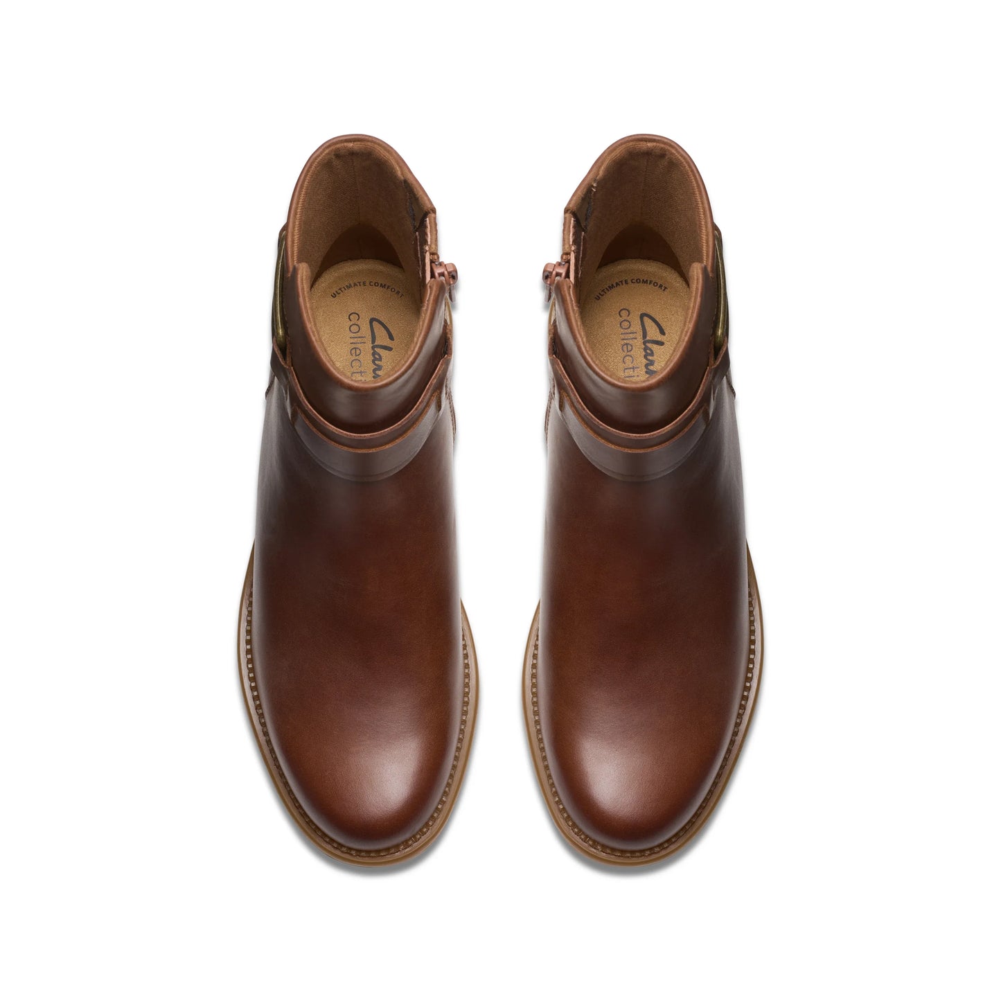 Botines De La Marca Clarks Para Mujer Modelo Maye Bella Tan Leather En Color Marrón