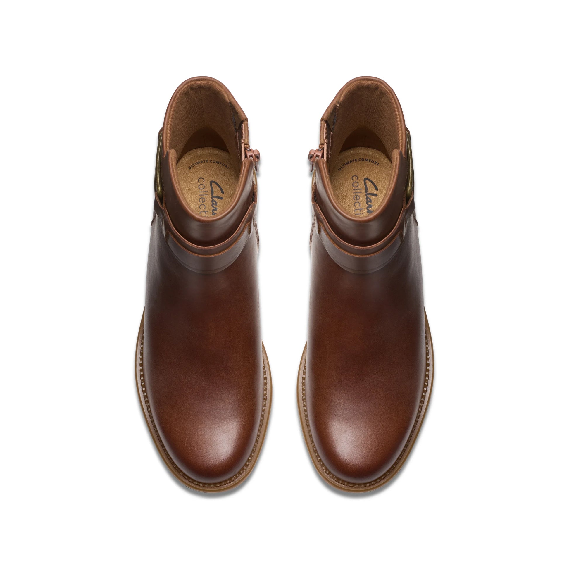 Botines De La Marca Clarks  Para Mujer Modelo Maye Bella Tan Leather En Color Marrón