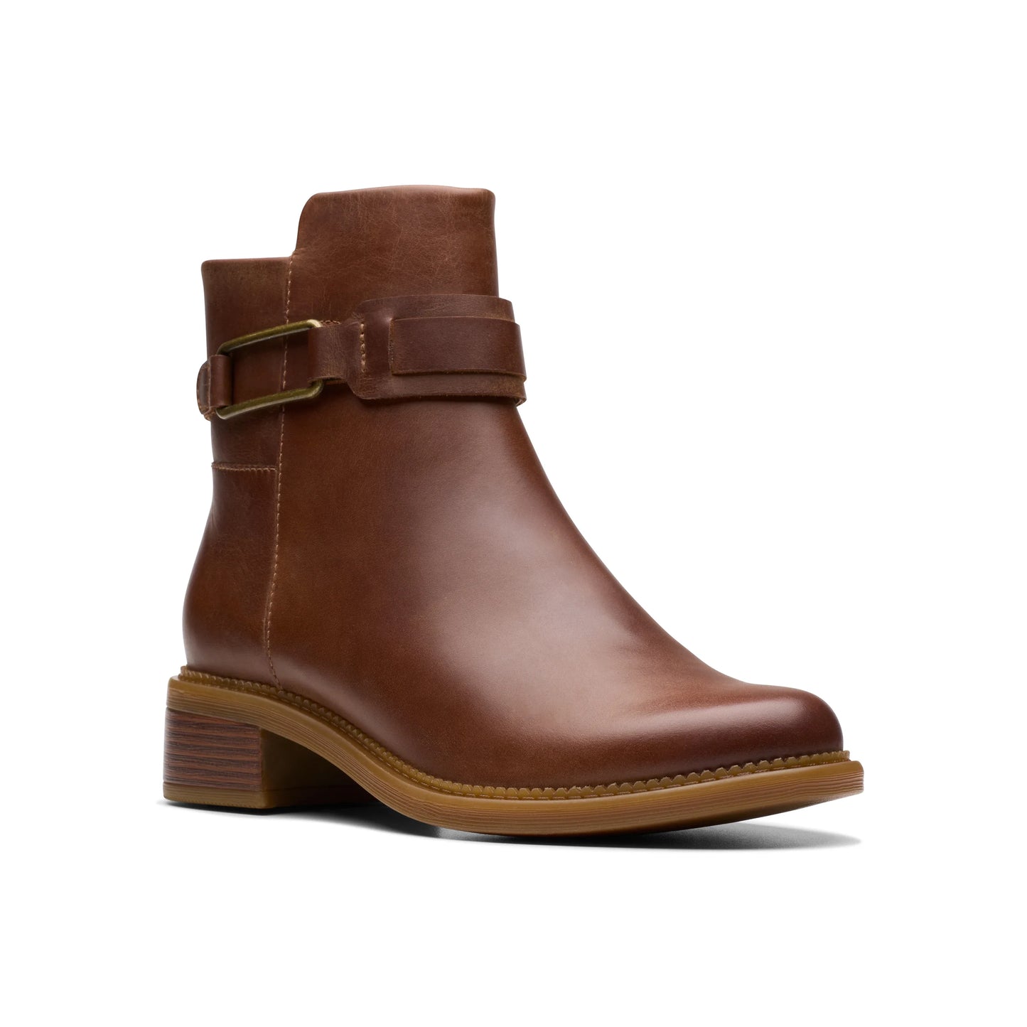 Botines De La Marca Clarks Para Mujer Modelo Maye Bella Tan Leather En Color Marrón