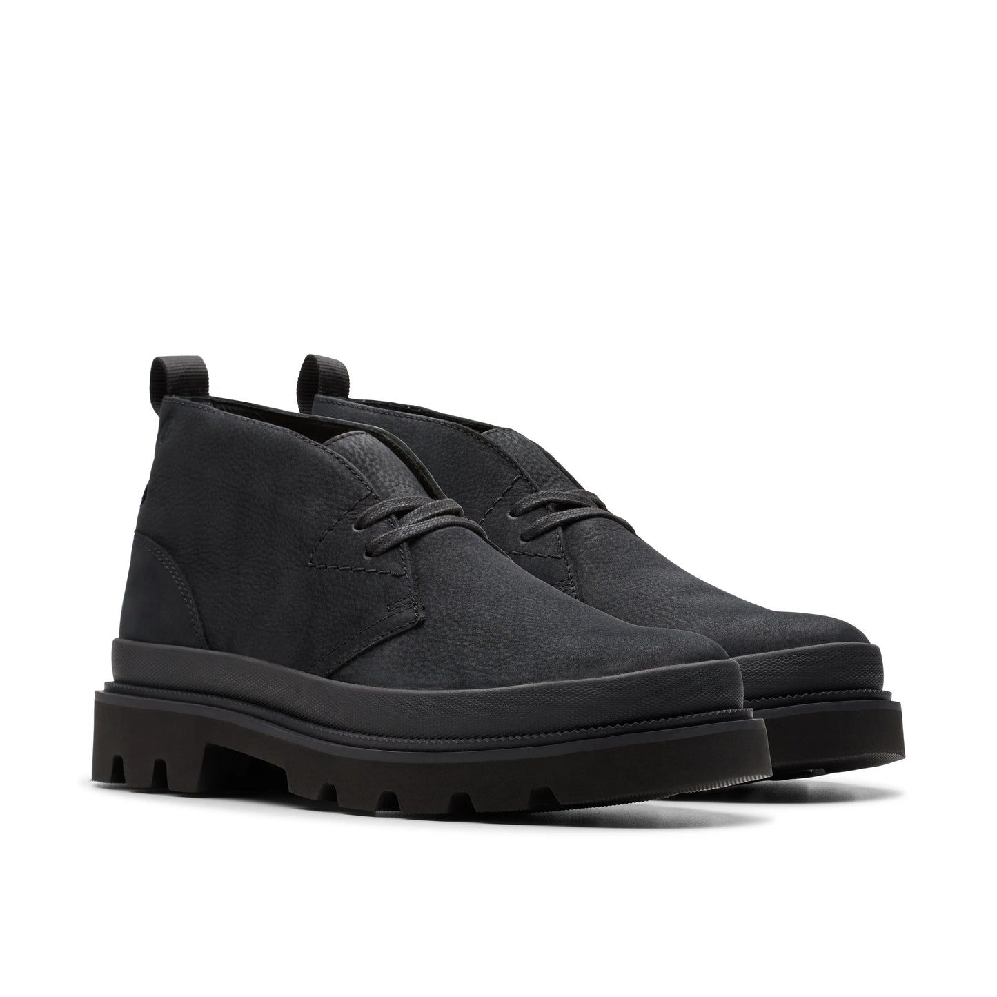Botines De La Marca Clarks Para Hombre Modelo Badell Db Black Nubuck En Color Negro