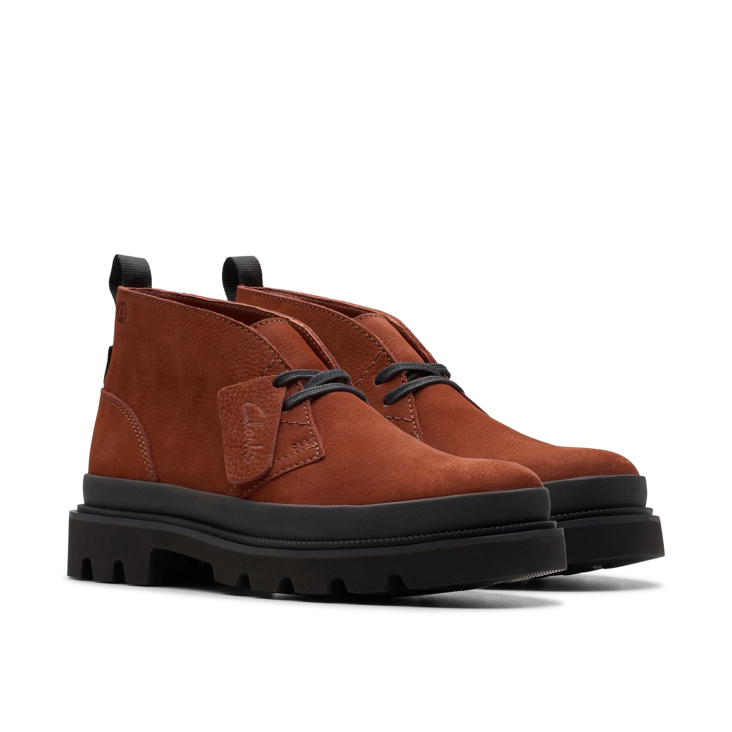 Botas De La Marca Clarks Para Hombre Modelo Badell Db Chestnut Nubuck En Color Rojo