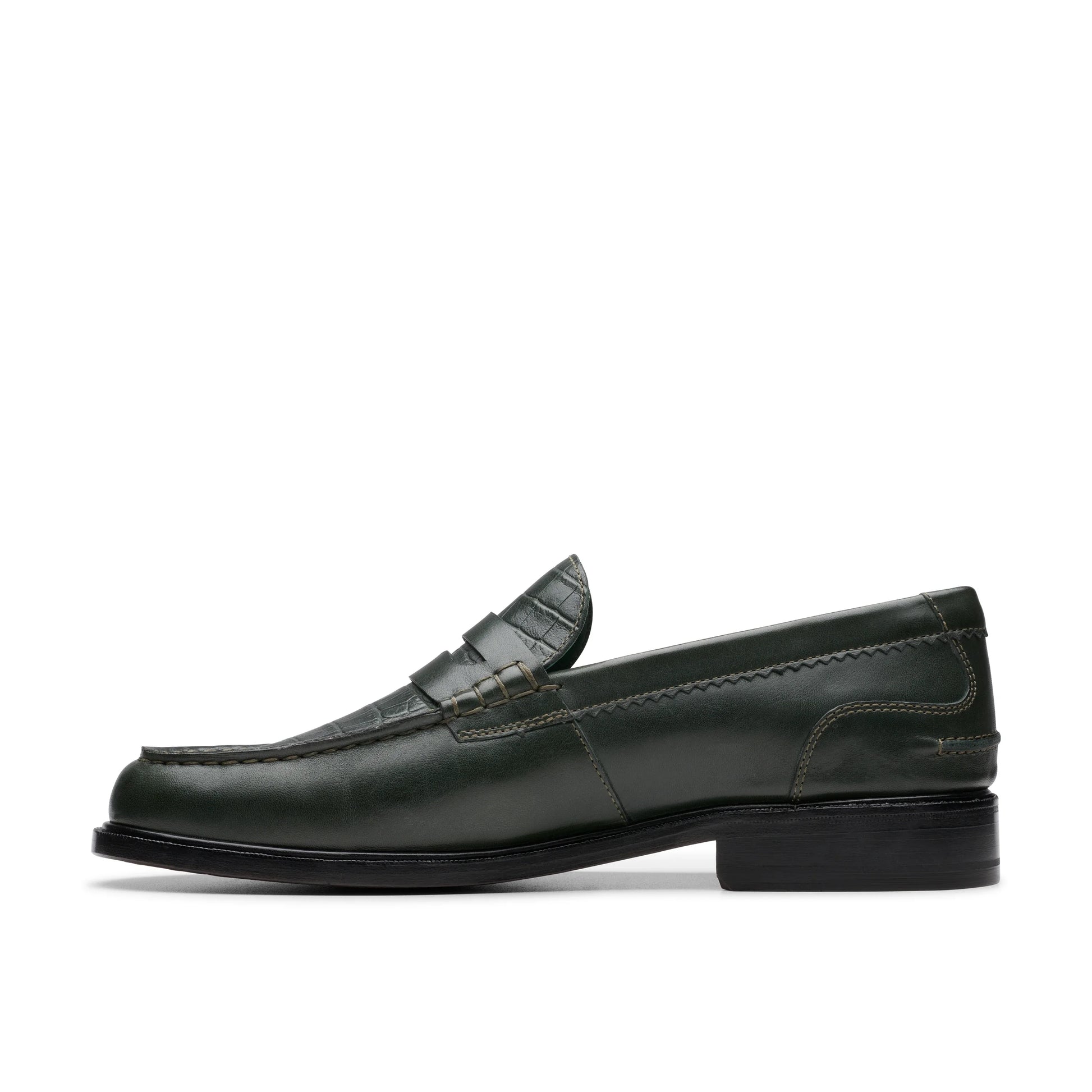 Mocasines De La Marca Clarks  Para Hombre Modelo Craftjames Lo Dark Green Combi En Color Verde