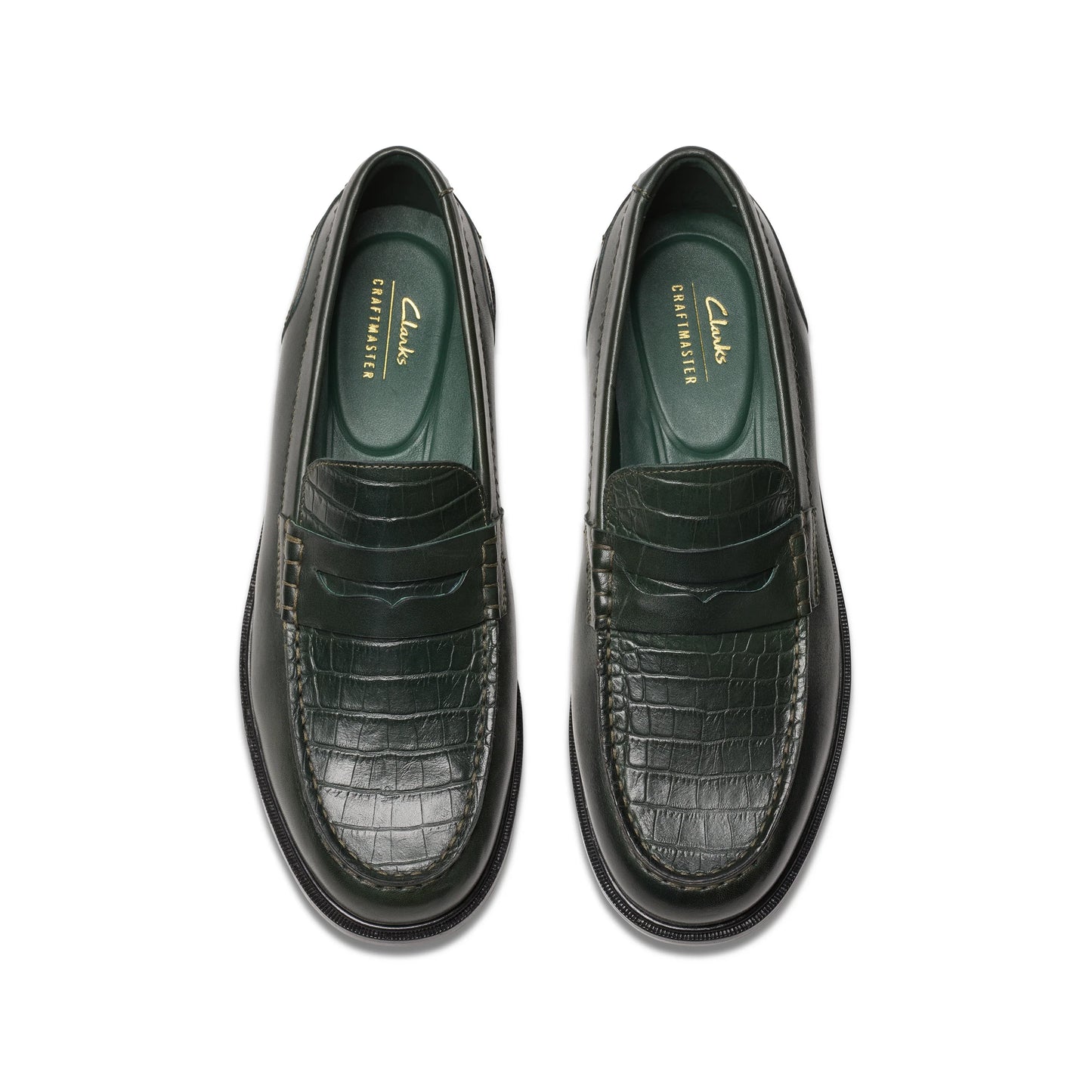 Mocasines De La Marca Clarks Para Hombre Modelo Craftjames Lo Dark Green Combi En Color Verde