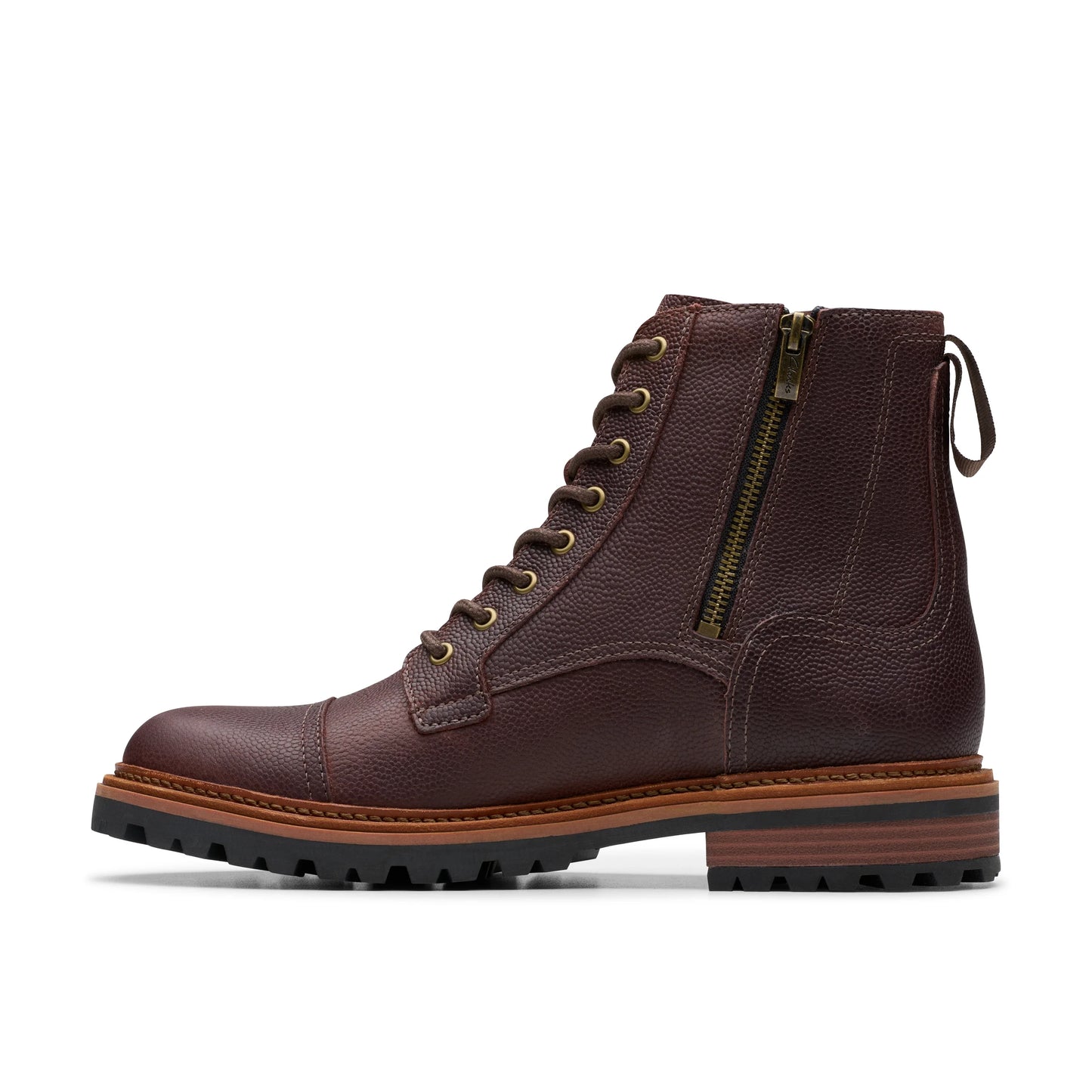 Botas De La Marca Clarks Para Hombre Modelo Clarkridge Hi Brown Scotch Grain En Color Marrón