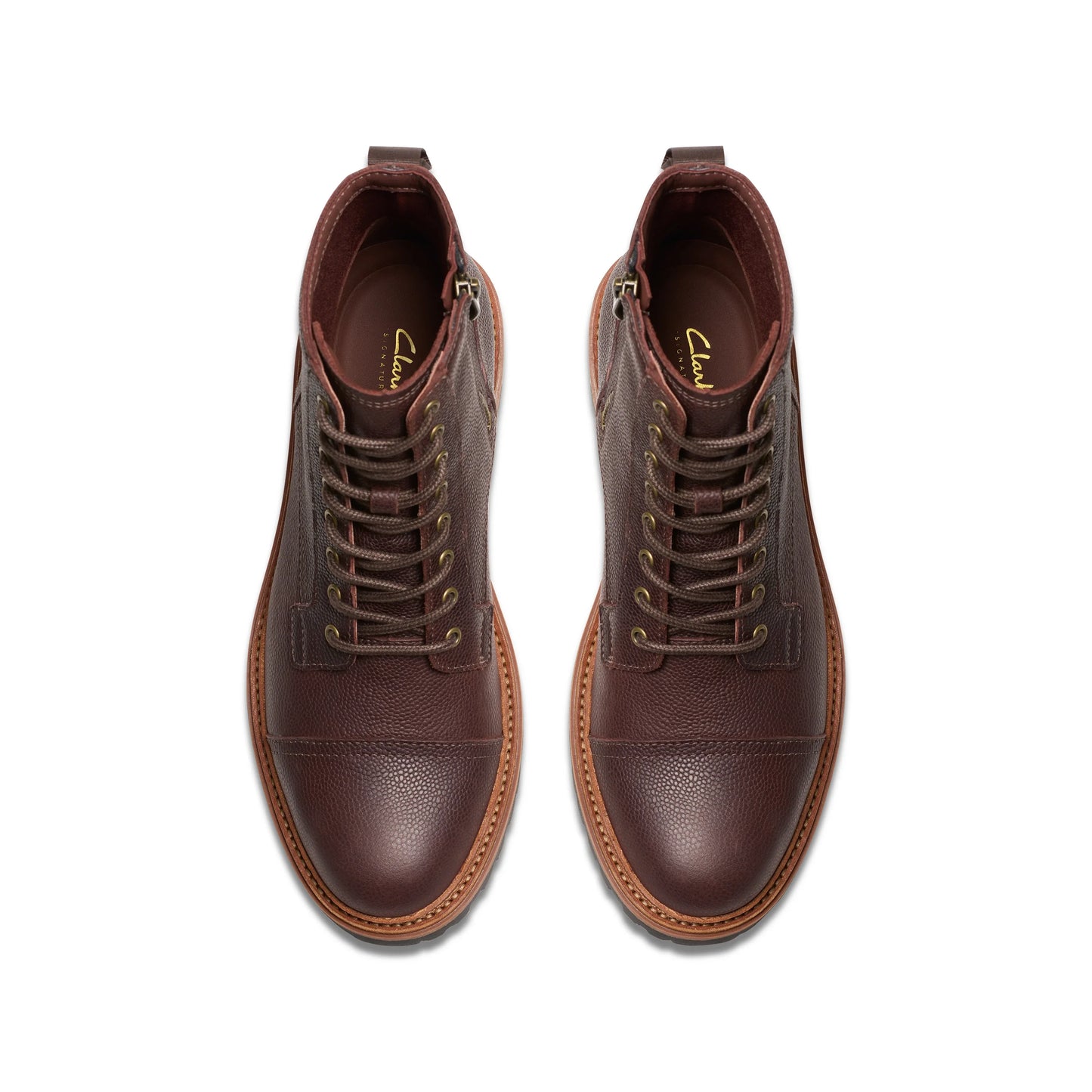 Botas De La Marca Clarks Para Hombre Modelo Clarkridge Hi Brown Scotch Grain En Color Marrón