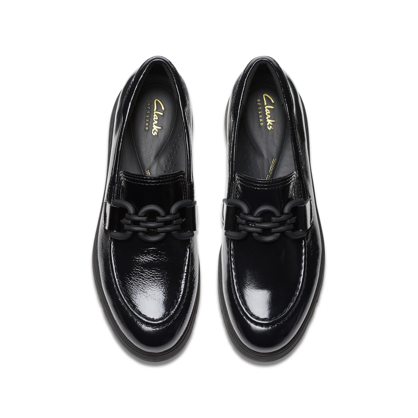 Zapatos Casual De La Marca Clarks Para Mujer Modelo Loriini Izzy Black Patent En Color Negro