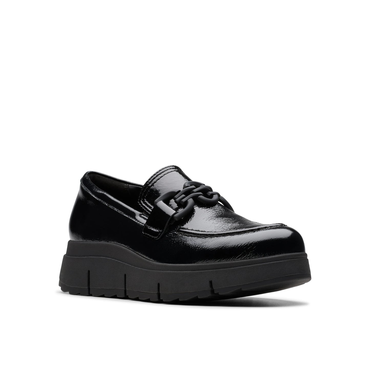 Zapatos Casual De La Marca Clarks Para Mujer Modelo Loriini Izzy Black Patent En Color Negro