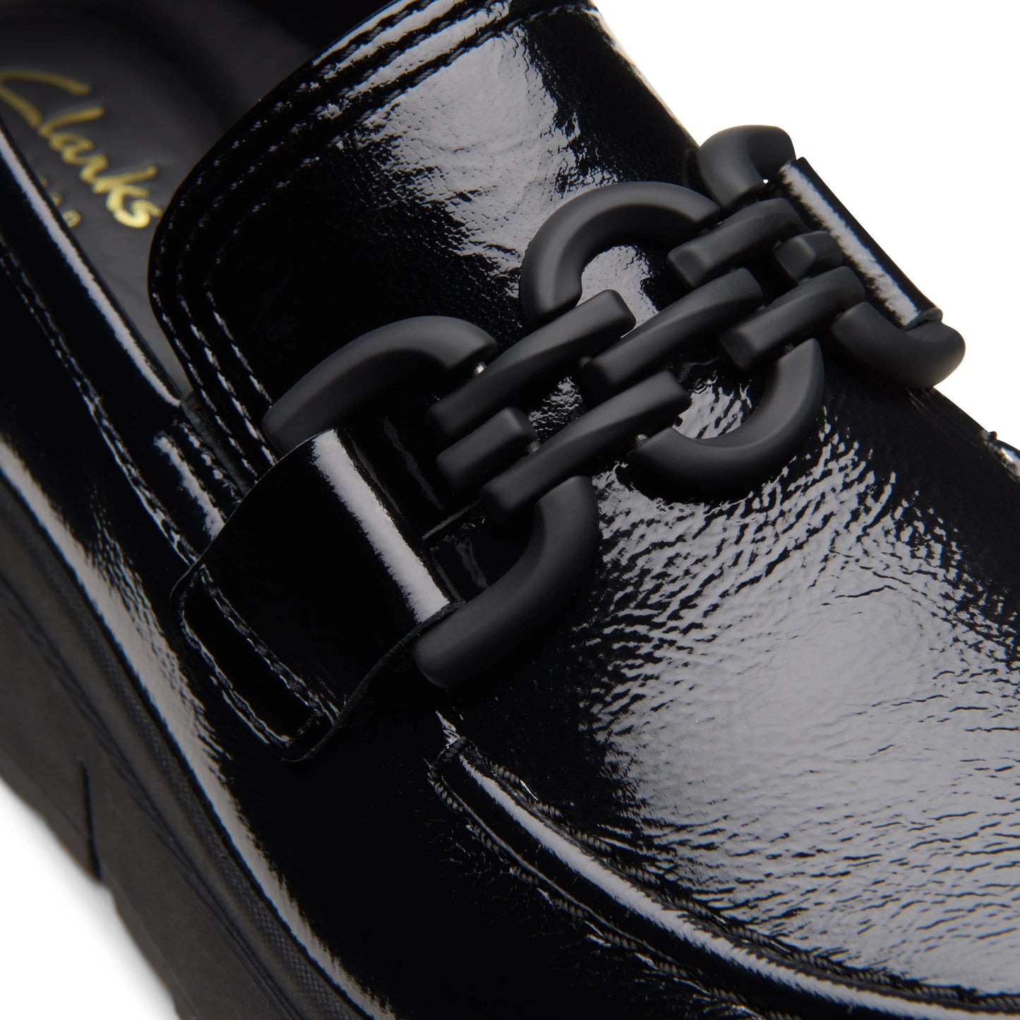 Zapatos Casual De La Marca Clarks Para Mujer Modelo Loriini Izzy Black Patent En Color Negro