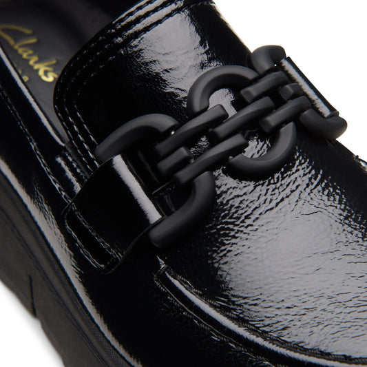 Zapatos Casual De La Marca Clarks  Para Mujer Modelo Loriini Izzy Black Patent En Color Negro