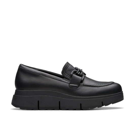Mocasines De La Marca Clarks  Para Mujer Modelo Loriini Izzy Black Leather En Color Negro