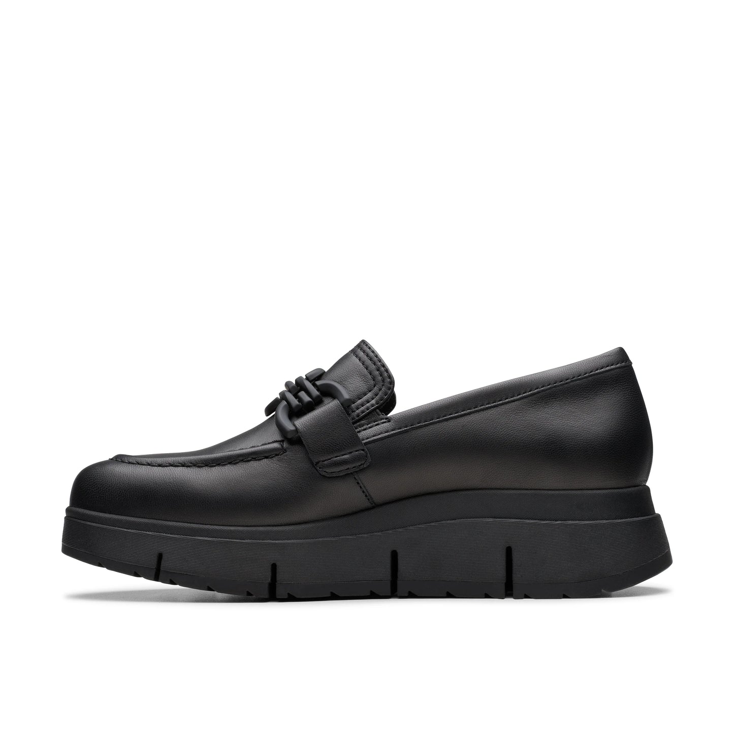 Mocasines De La Marca Clarks Para Mujer Modelo Loriini Izzy Black Leather En Color Negro