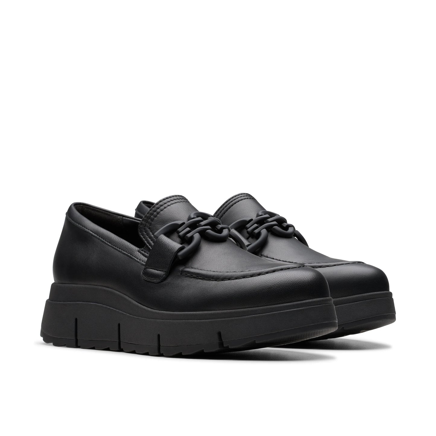 Mocasines De La Marca Clarks Para Mujer Modelo Loriini Izzy Black Leather En Color Negro
